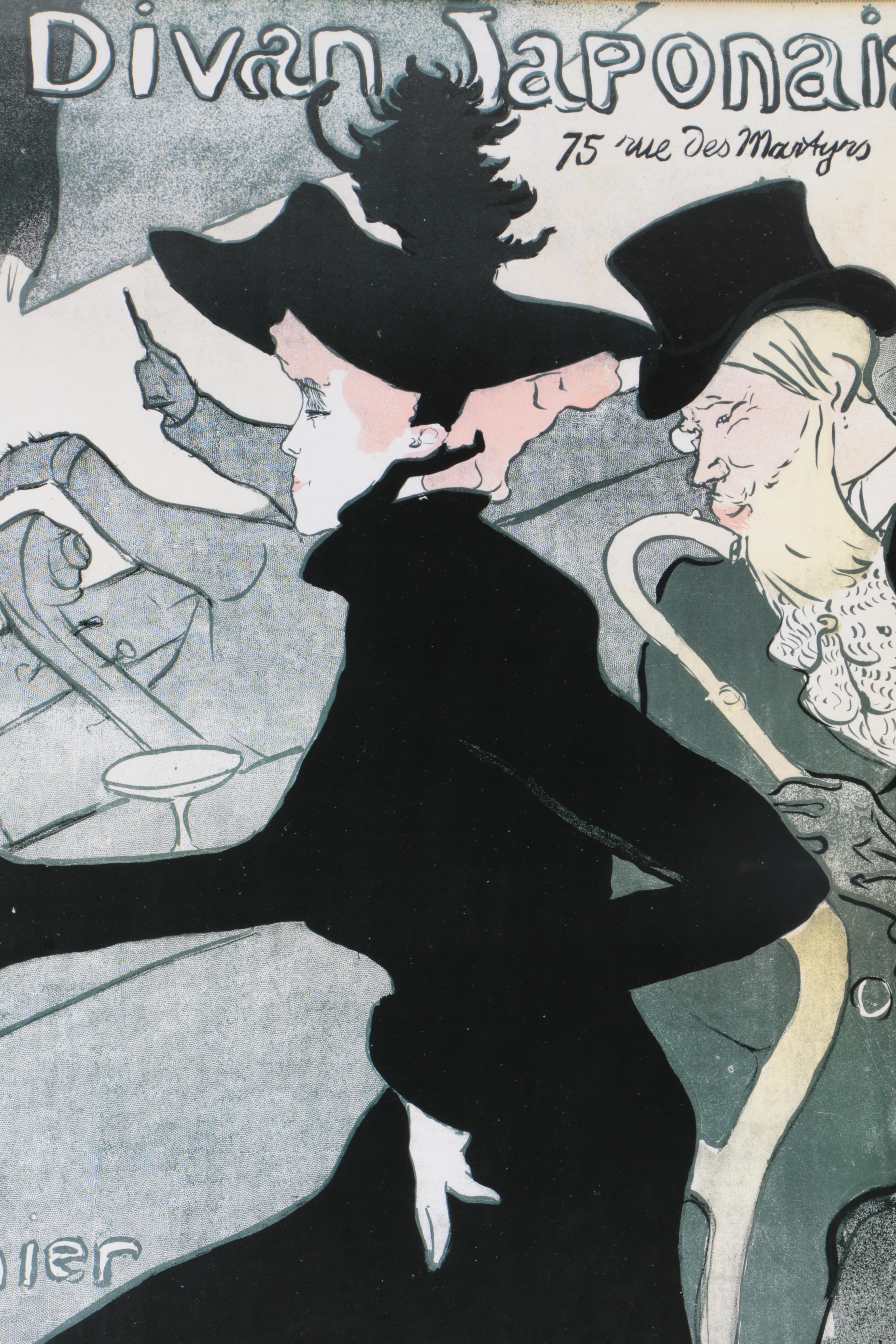 Reproduction Offset Lithograph After Henri Toulouse-Lautrec "Divan Japonais"