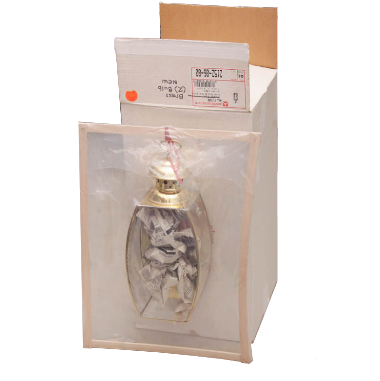 Brass Lantern-Style Light Fixture