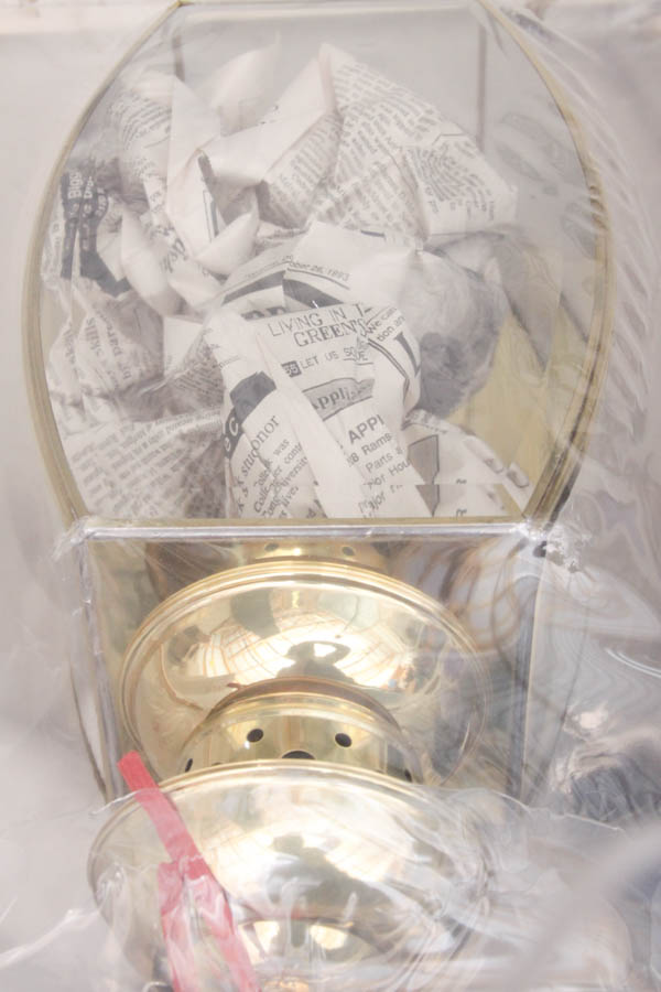 Brass Lantern-Style Light Fixture