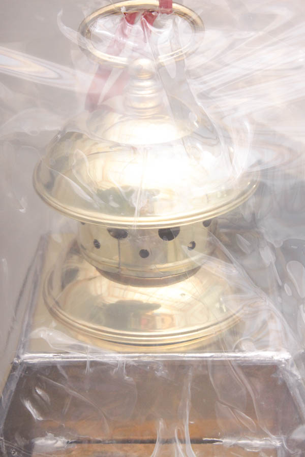Brass Lantern-Style Light Fixture
