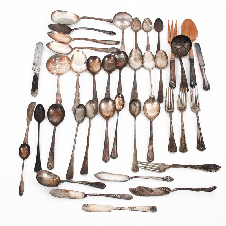 Generous Collection of Vintage and Antique Silver Plated Flatware