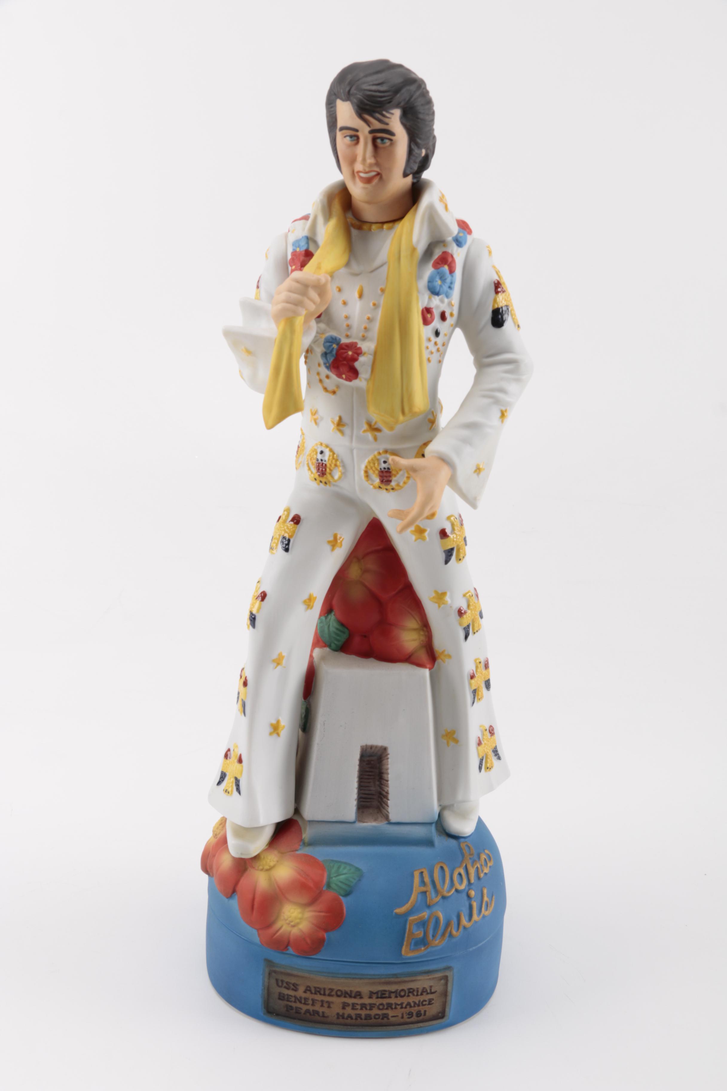McCormick Elvis Presley Figural Decanters Including Musical Decanter