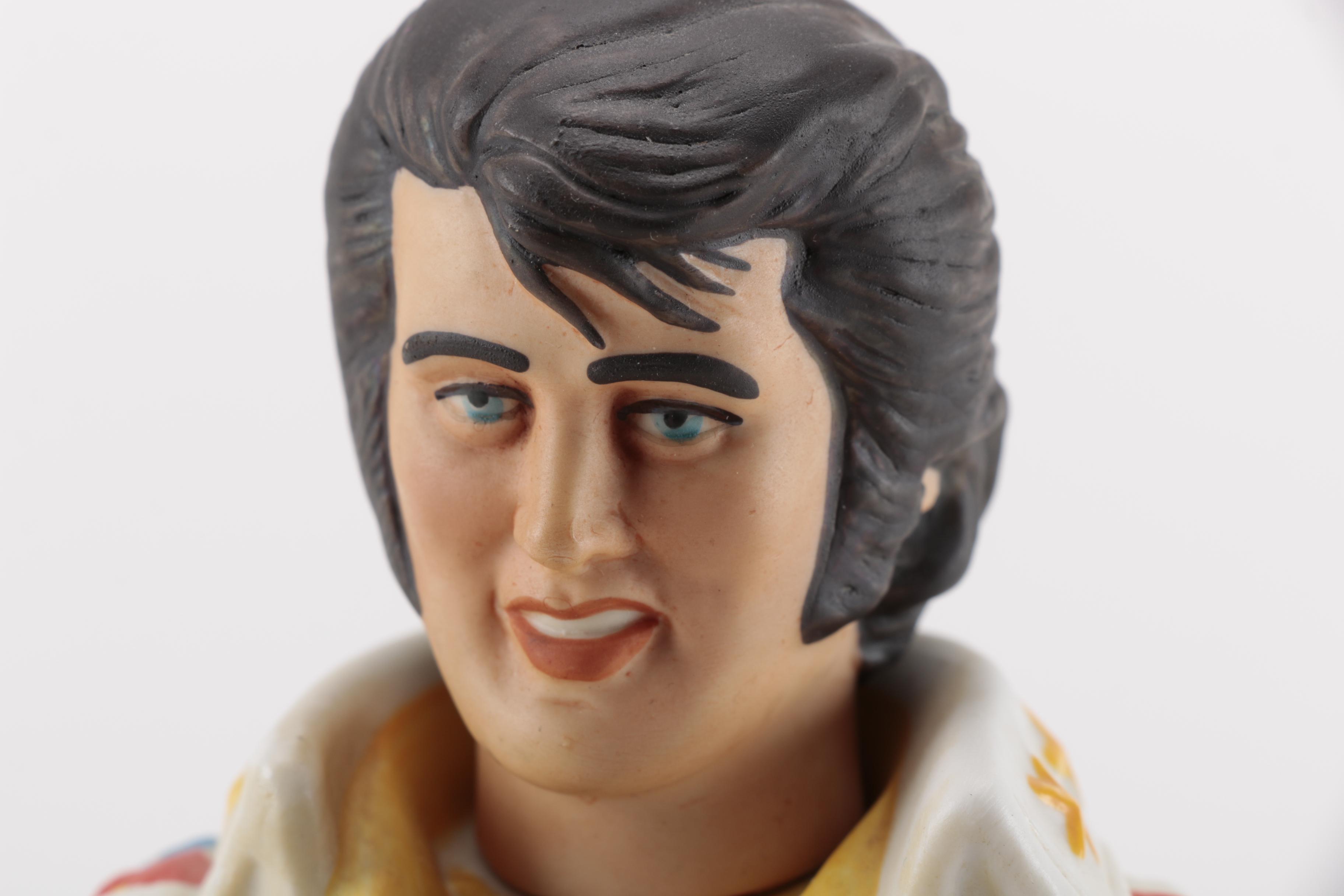 McCormick Elvis Presley Figural Decanters Including Musical Decanter