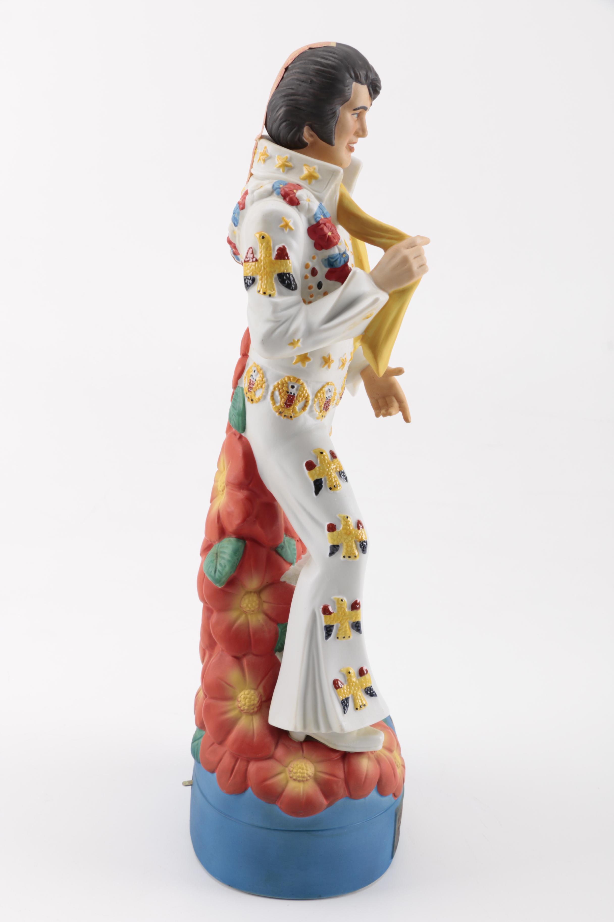 McCormick Elvis Presley Figural Decanters Including Musical Decanter