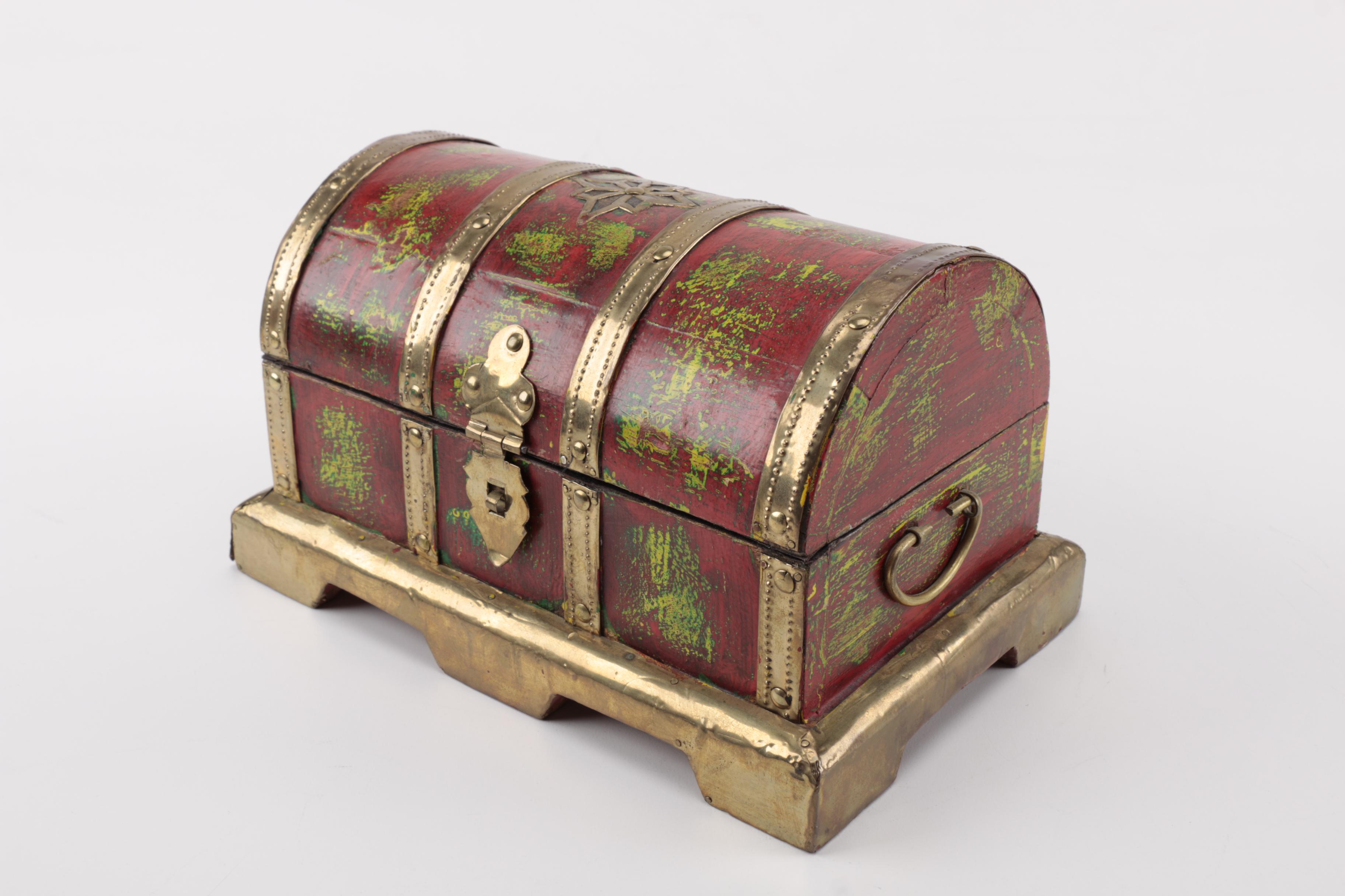 Decorative Wooden Box and Japanese China Plate