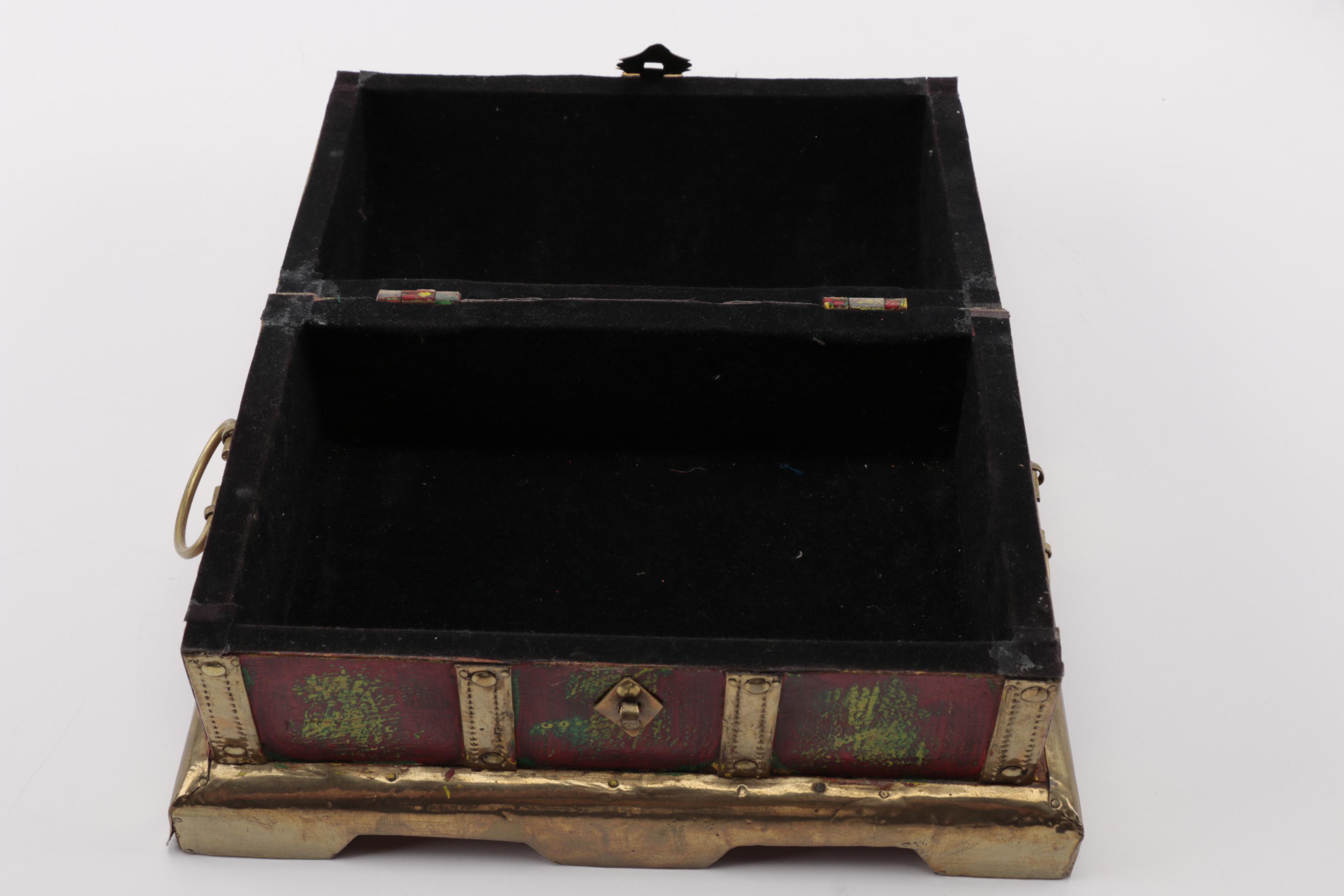 Decorative Wooden Box and Japanese China Plate