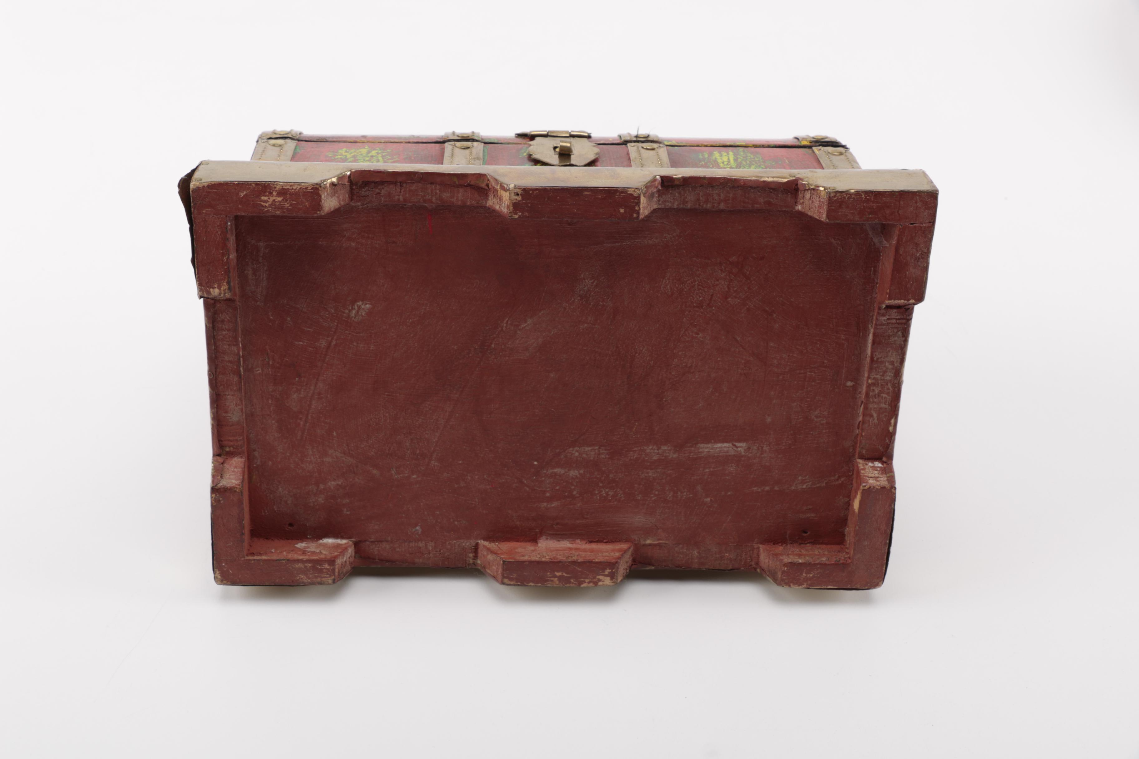 Decorative Wooden Box and Japanese China Plate