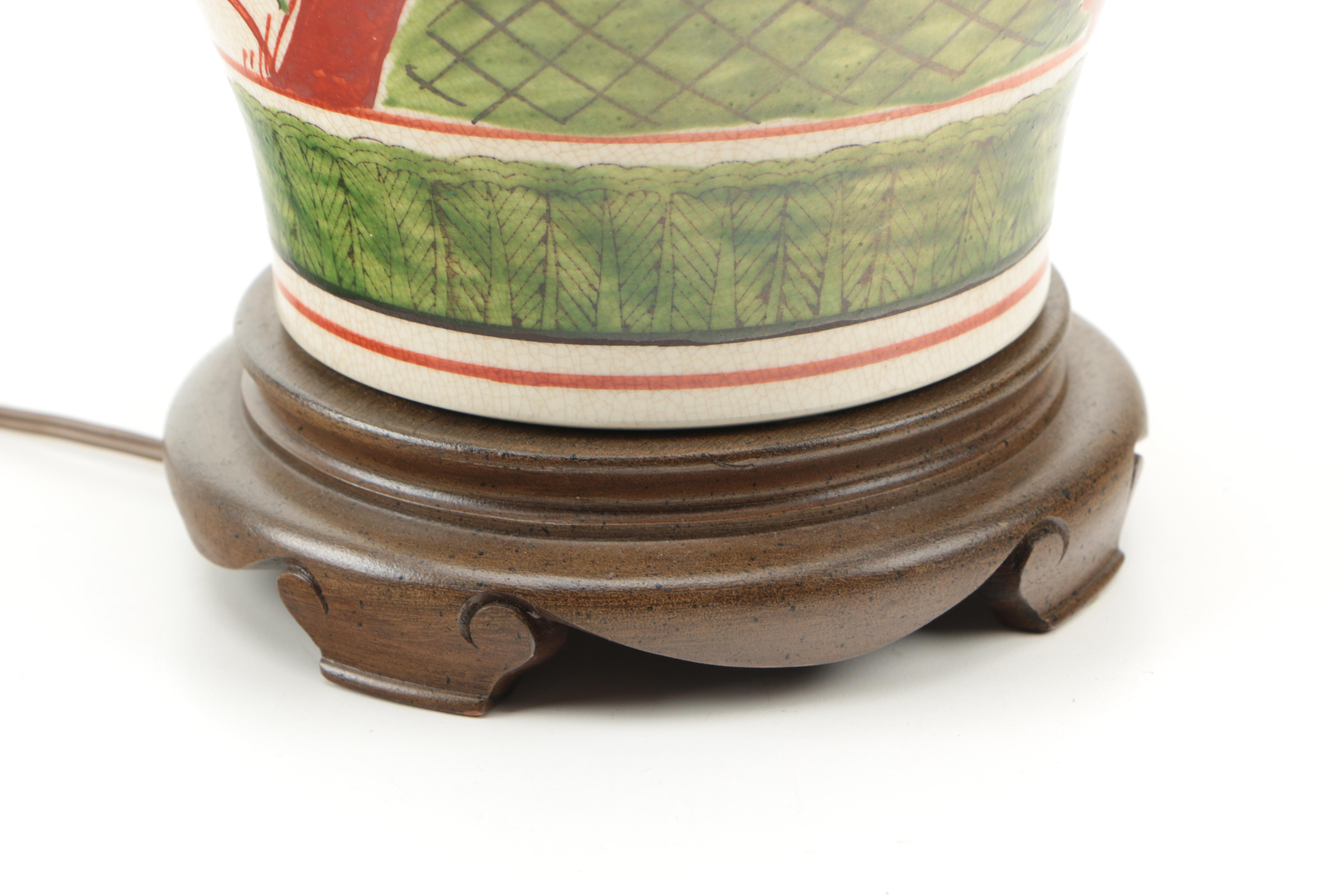 Ceramic Painted Fish Table Lamp