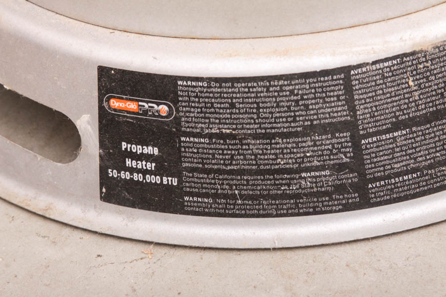 "Dyna-Glo Pro" Propane Construction Heater