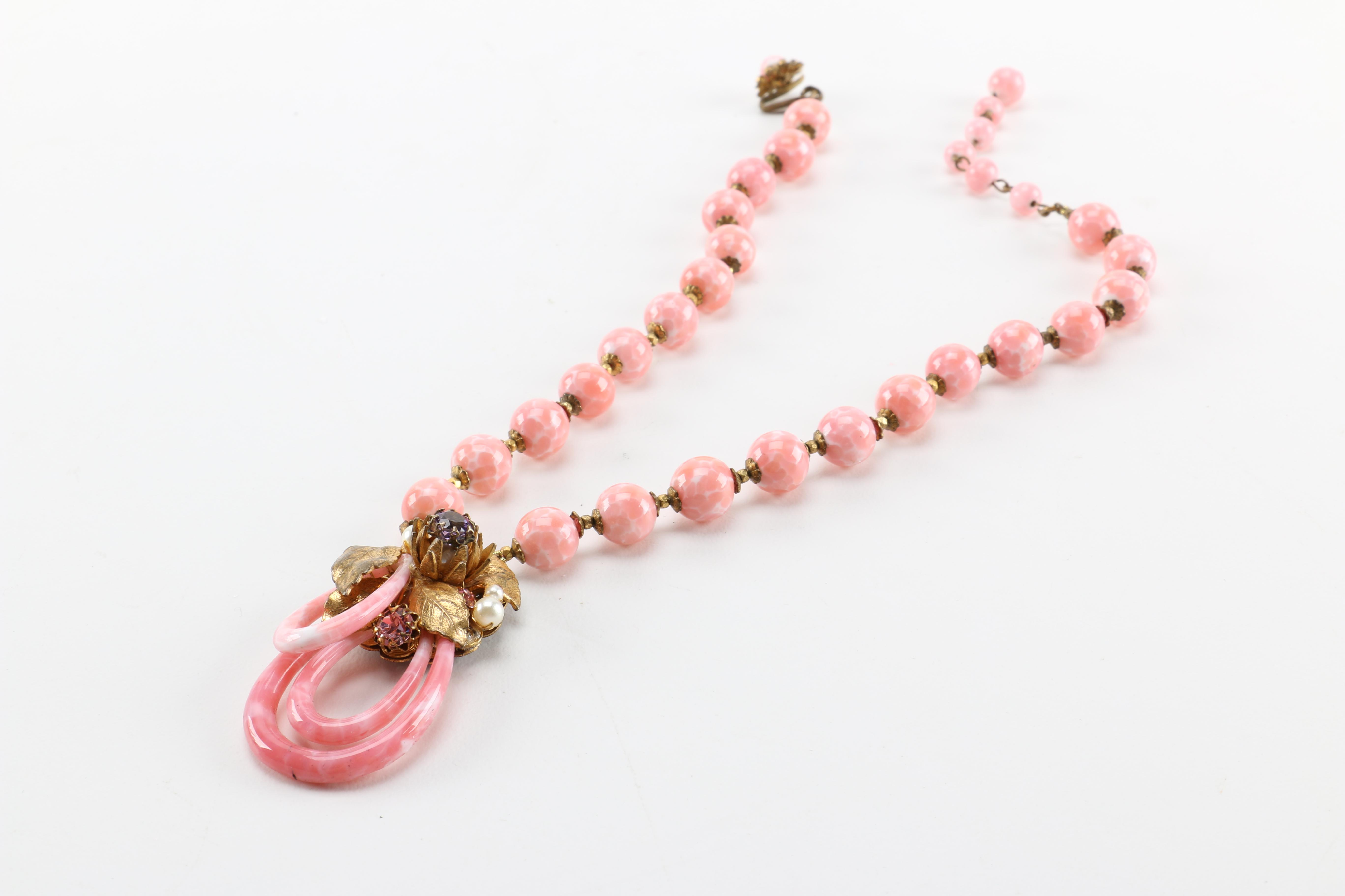 Vintage Miriam Haskell Necklace and Earrings