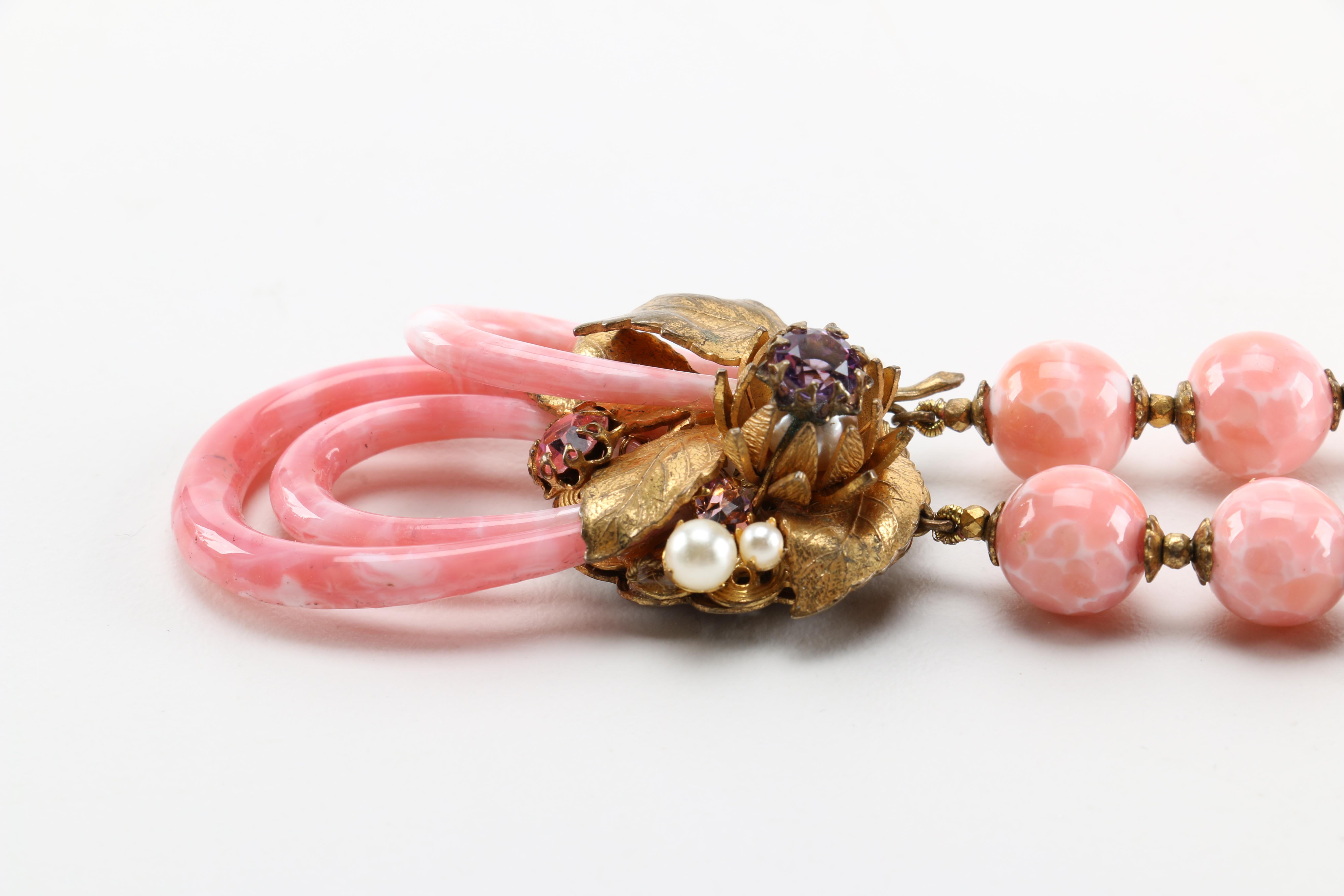 Vintage Miriam Haskell Necklace and Earrings