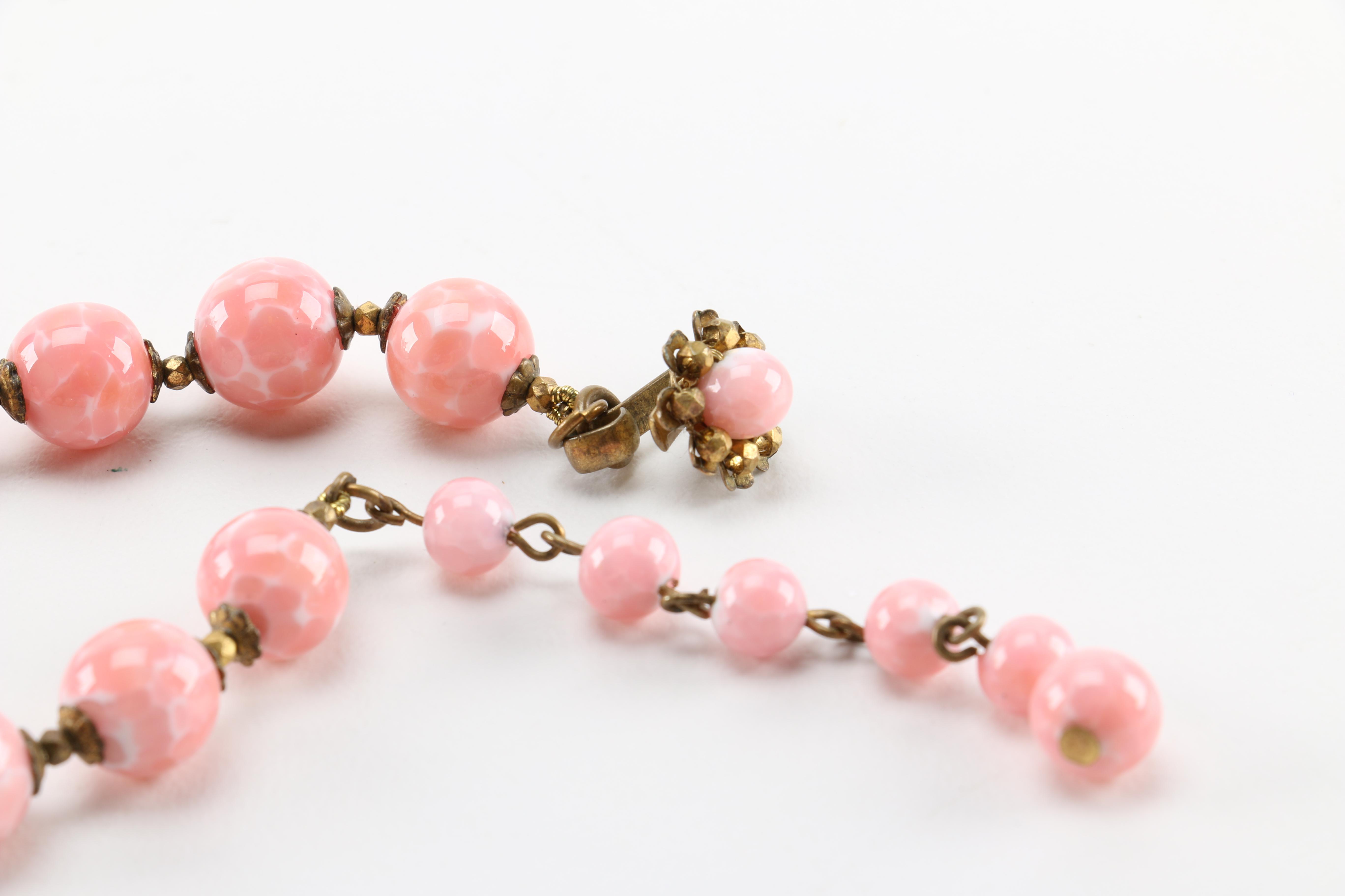 Vintage Miriam Haskell Necklace and Earrings