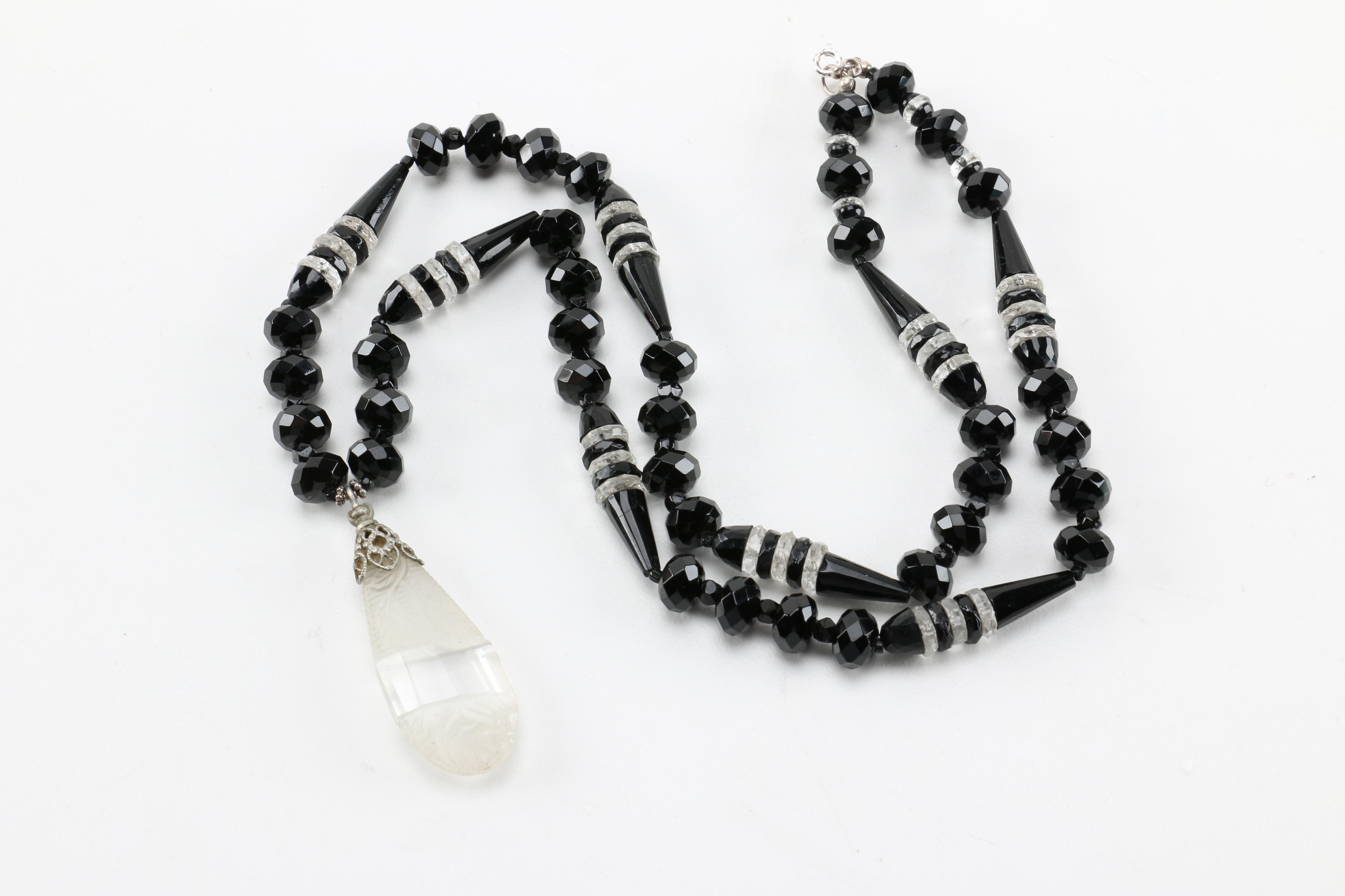 Sterling Silver Jewelry Including a Pair of Amber Earrings