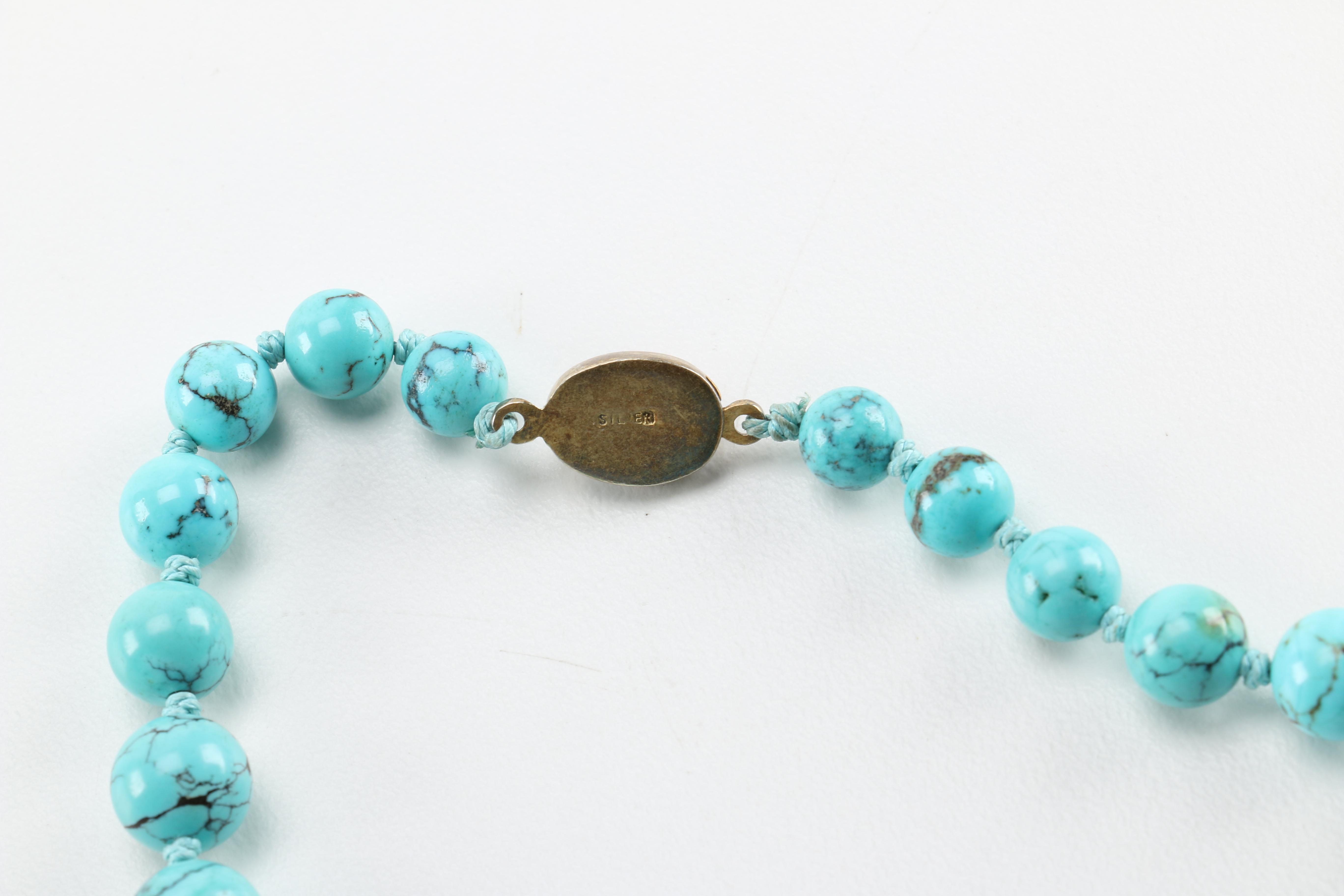 Sterling Silver Jewelry Including a Pair of Amber Earrings