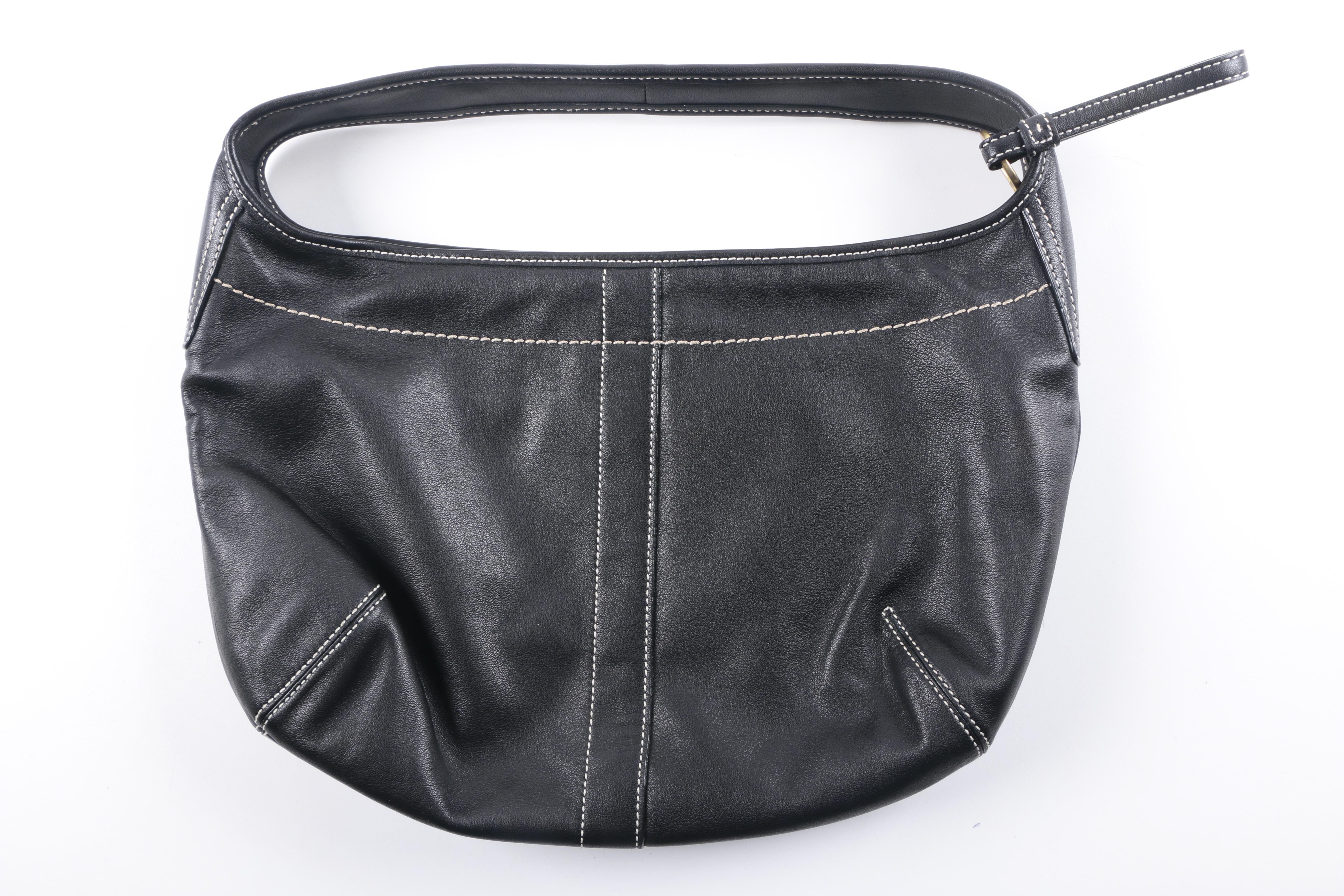 Coach Black Leather Hobo Bag