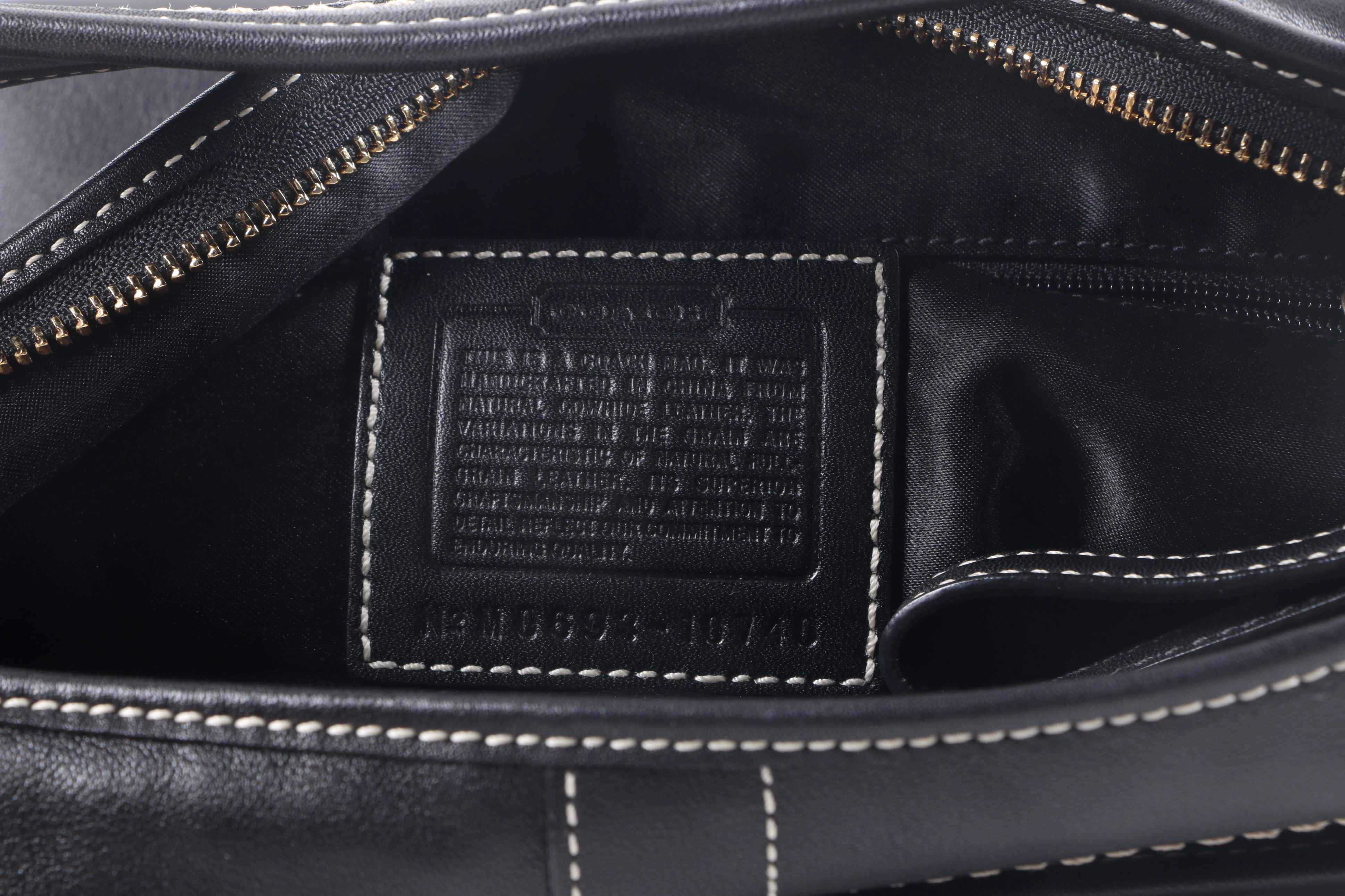 Coach Black Leather Hobo Bag