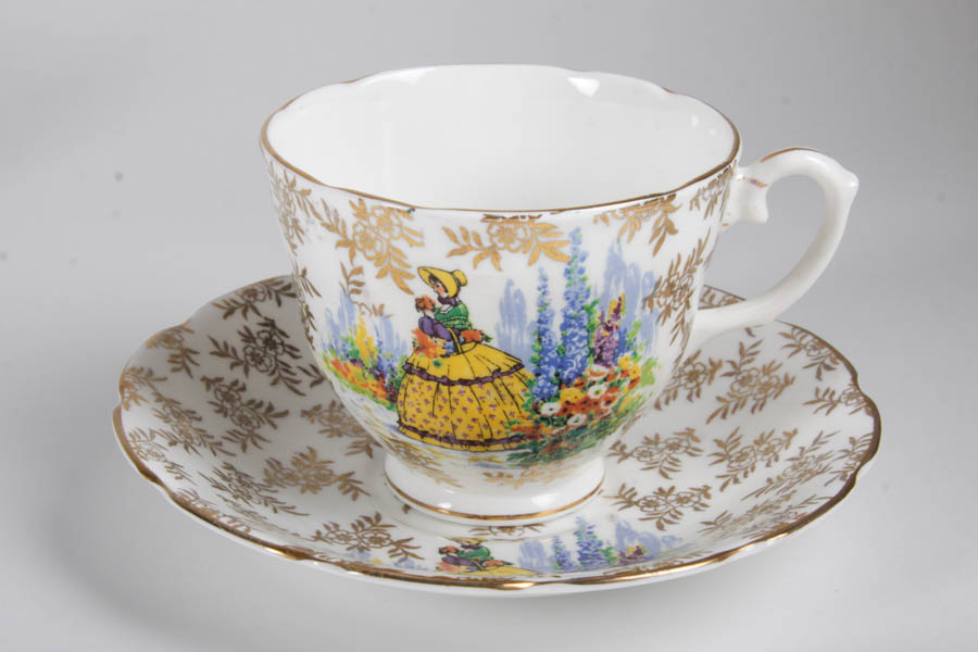 Collection of China Teacups and Matching Saucers