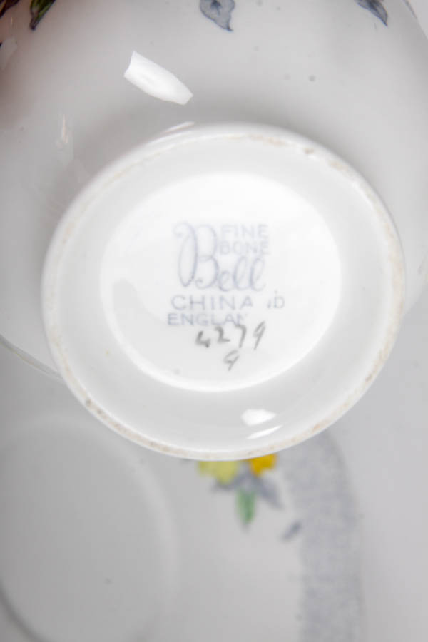 Collection of China Teacups and Matching Saucers