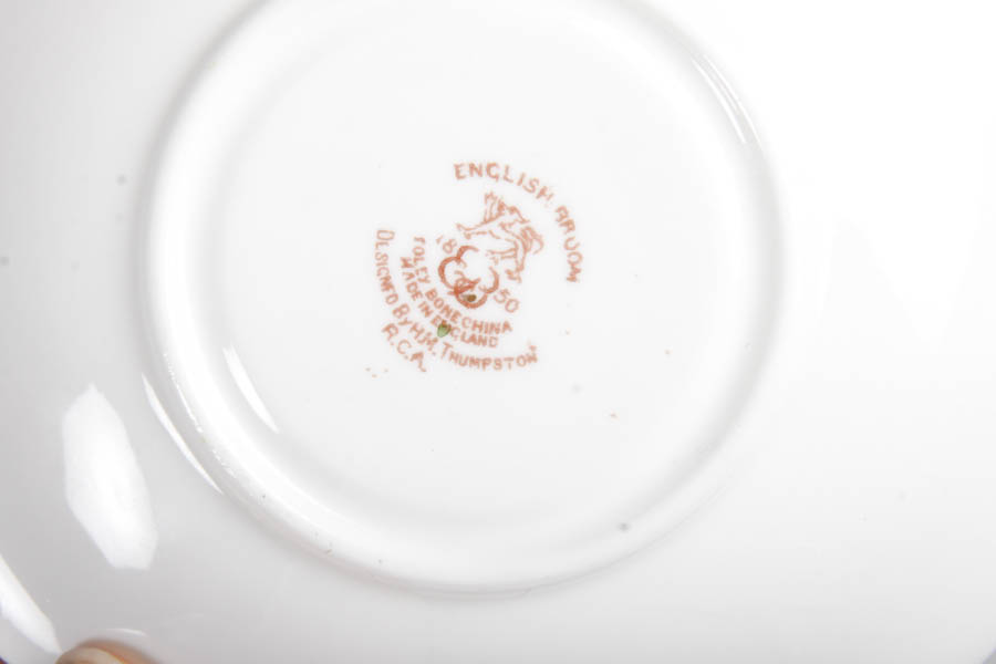 Collection of China Teacups and Matching Saucers