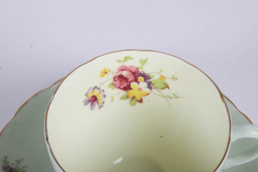 Collection of China Teacups and Matching Saucers