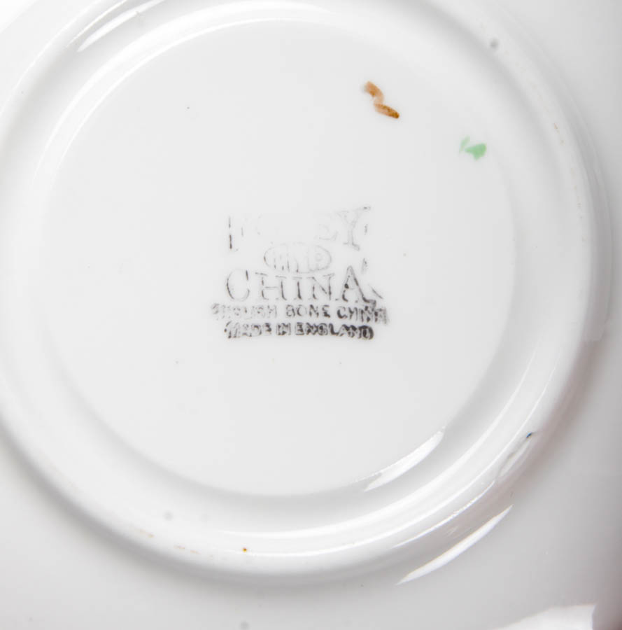 Collection of China Teacups and Matching Saucers