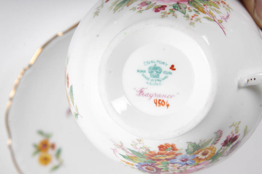 Collection of China Teacups and Matching Saucers