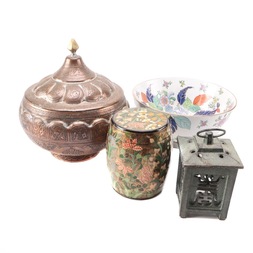 Asian Inspired Ceramic and Metal Décor