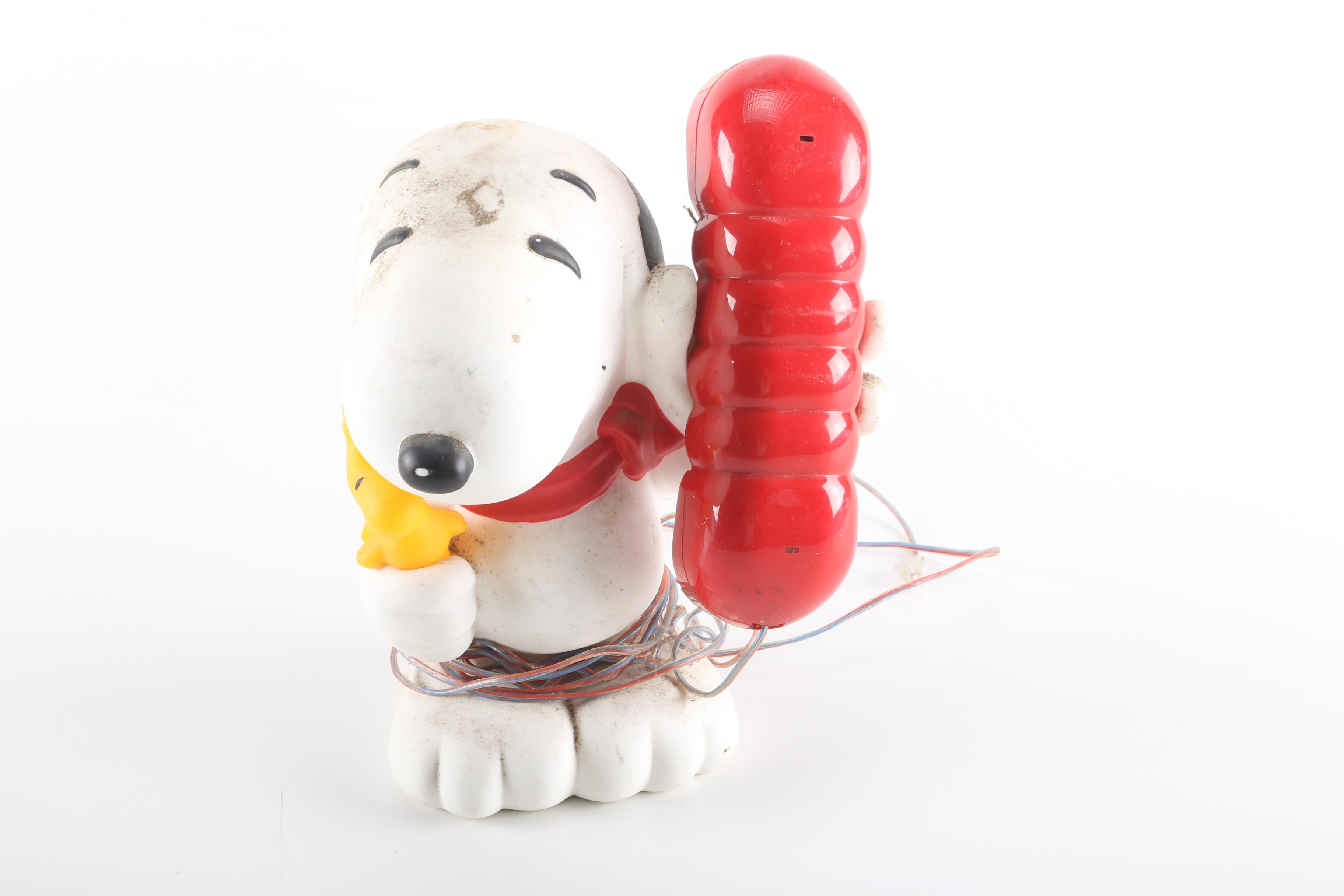 Vintage Snoopy Toy Phone, Coin Bank Phone and Other Items