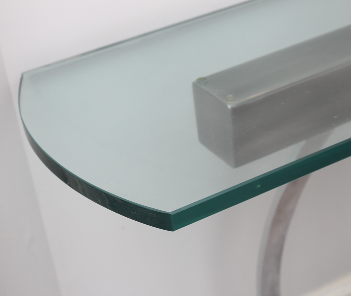 Modern Metal and Glass Console Table