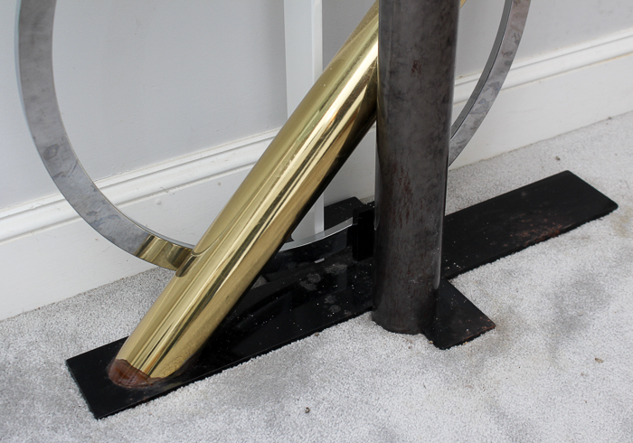 Modern Metal and Glass Console Table