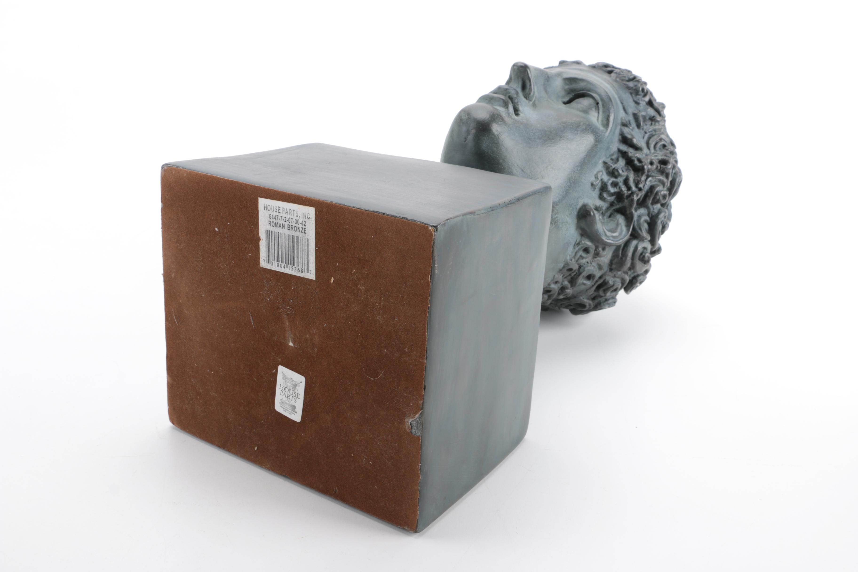 Ceramic and Resin Reproduction Busts in Dark Finish