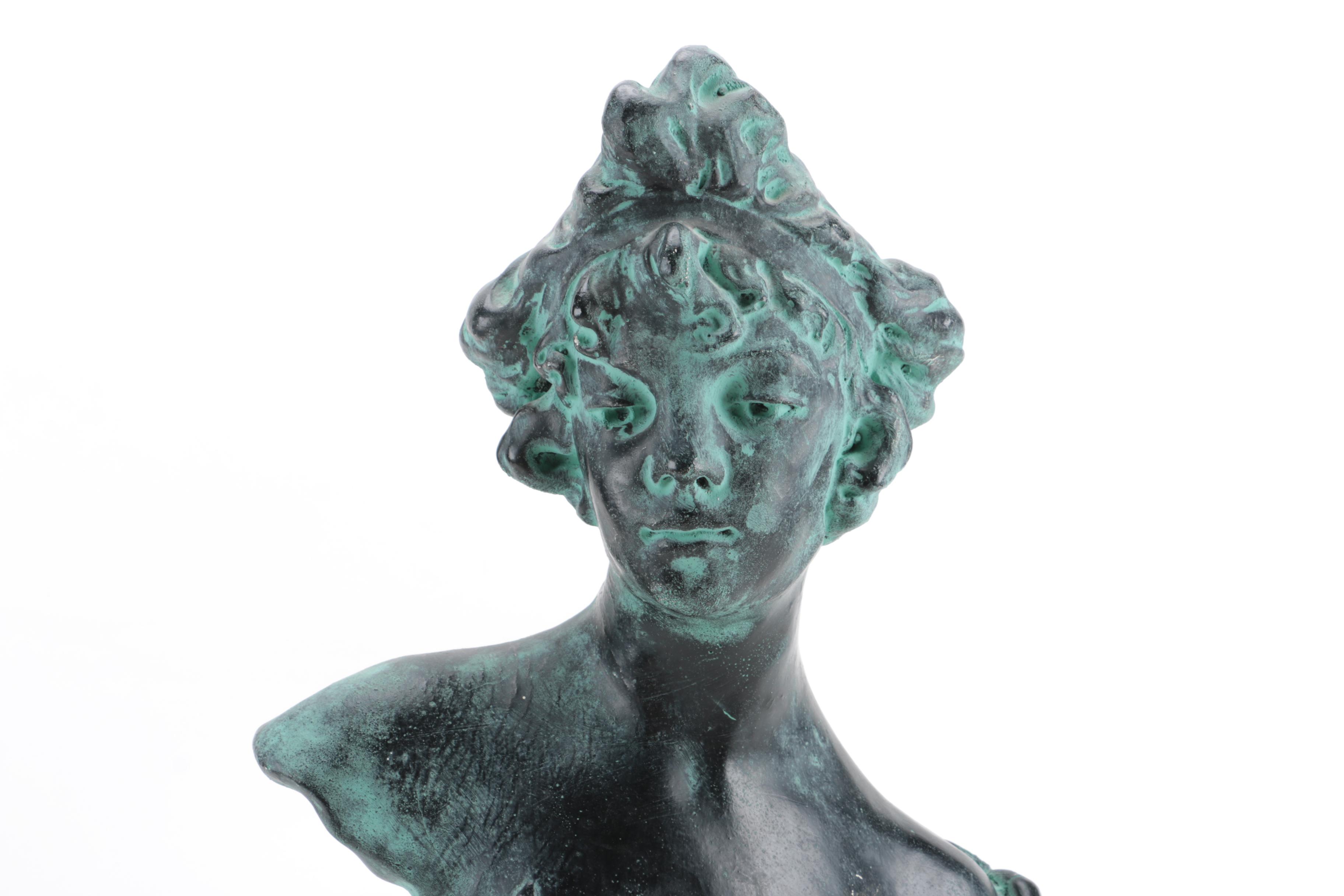 Ceramic and Resin Reproduction Busts in Dark Finish