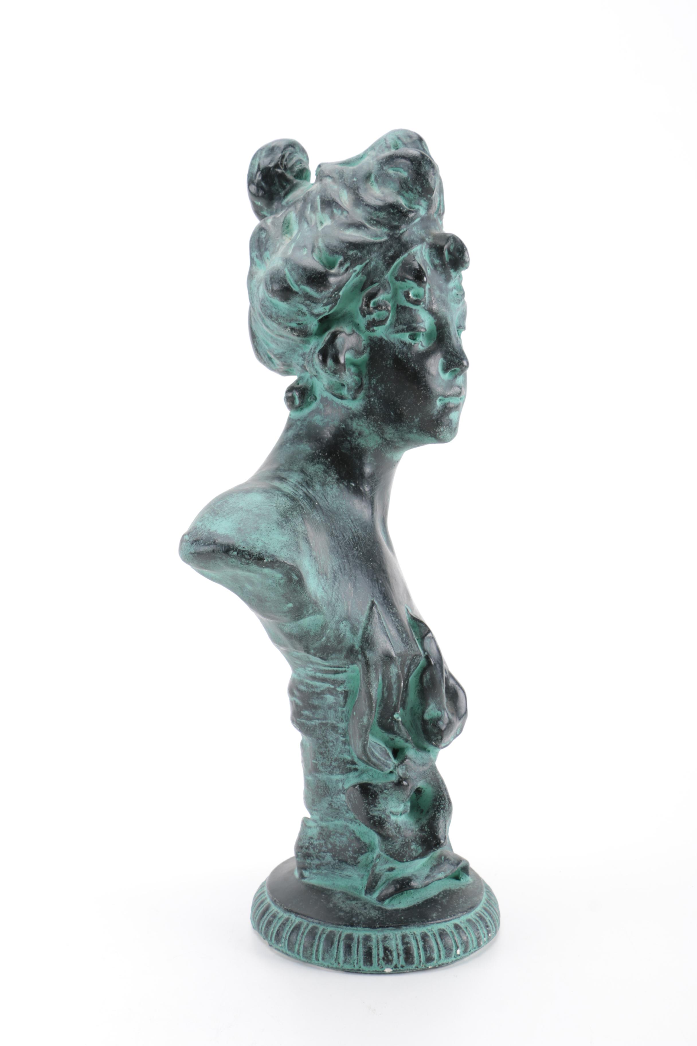 Ceramic and Resin Reproduction Busts in Dark Finish