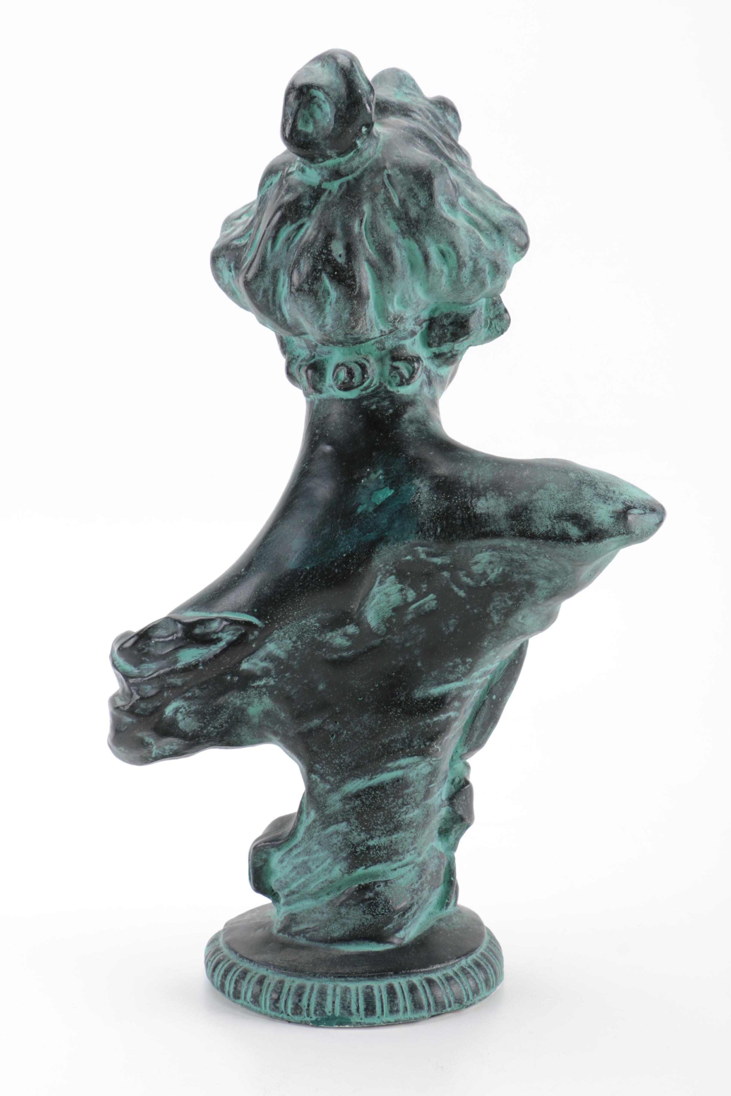 Ceramic and Resin Reproduction Busts in Dark Finish