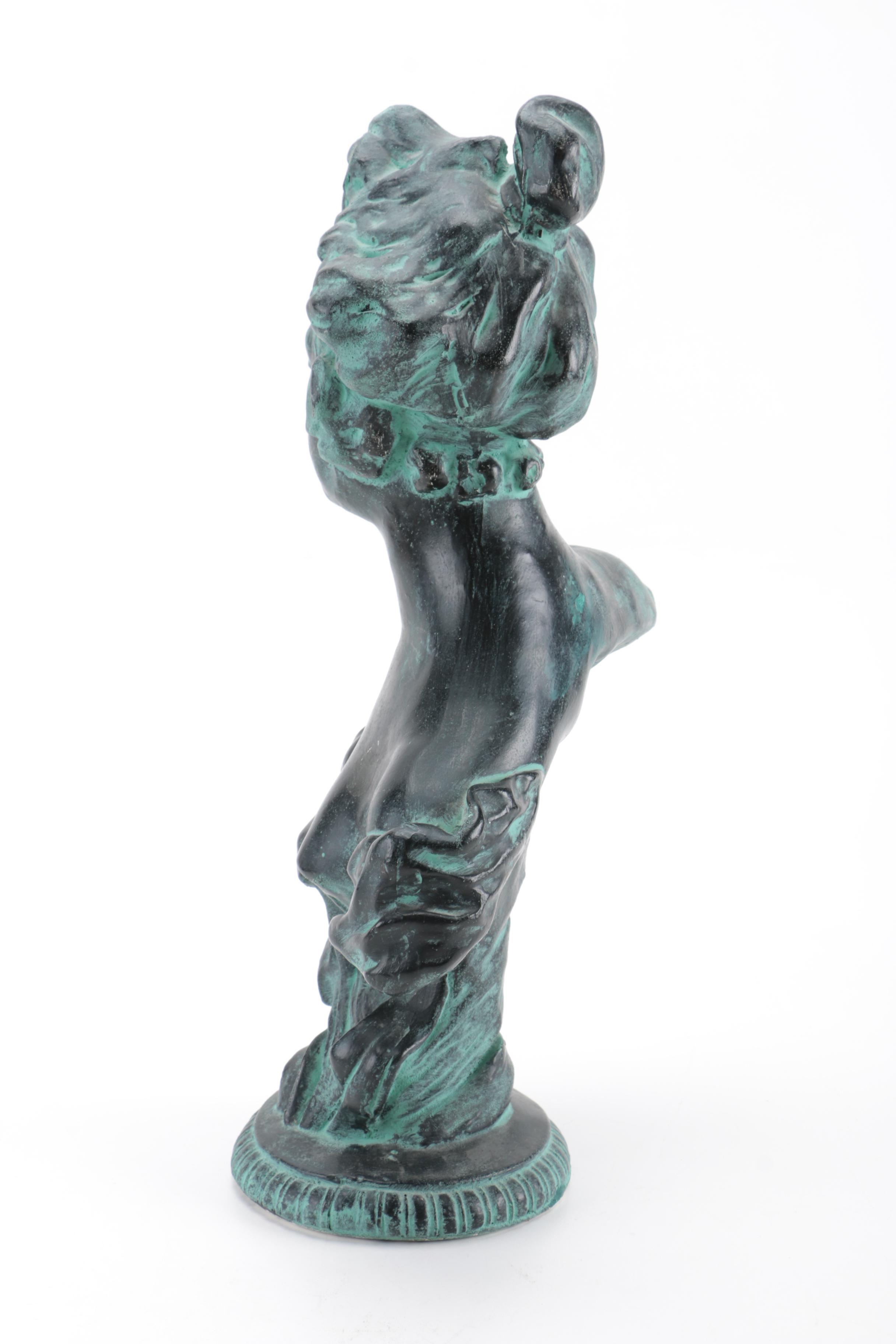 Ceramic and Resin Reproduction Busts in Dark Finish