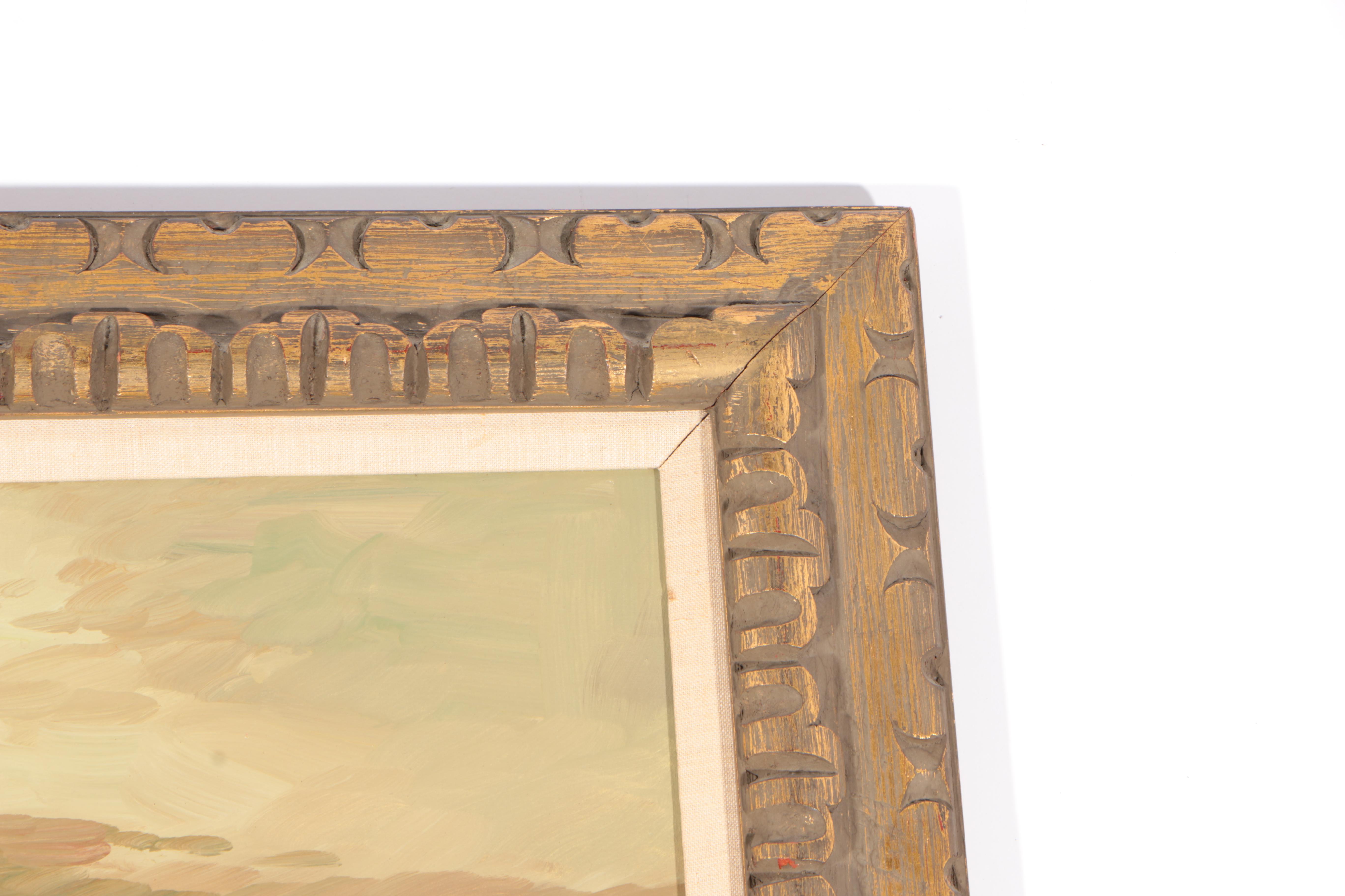 Torrielli Oil Painting of Boats on Rocky Shore