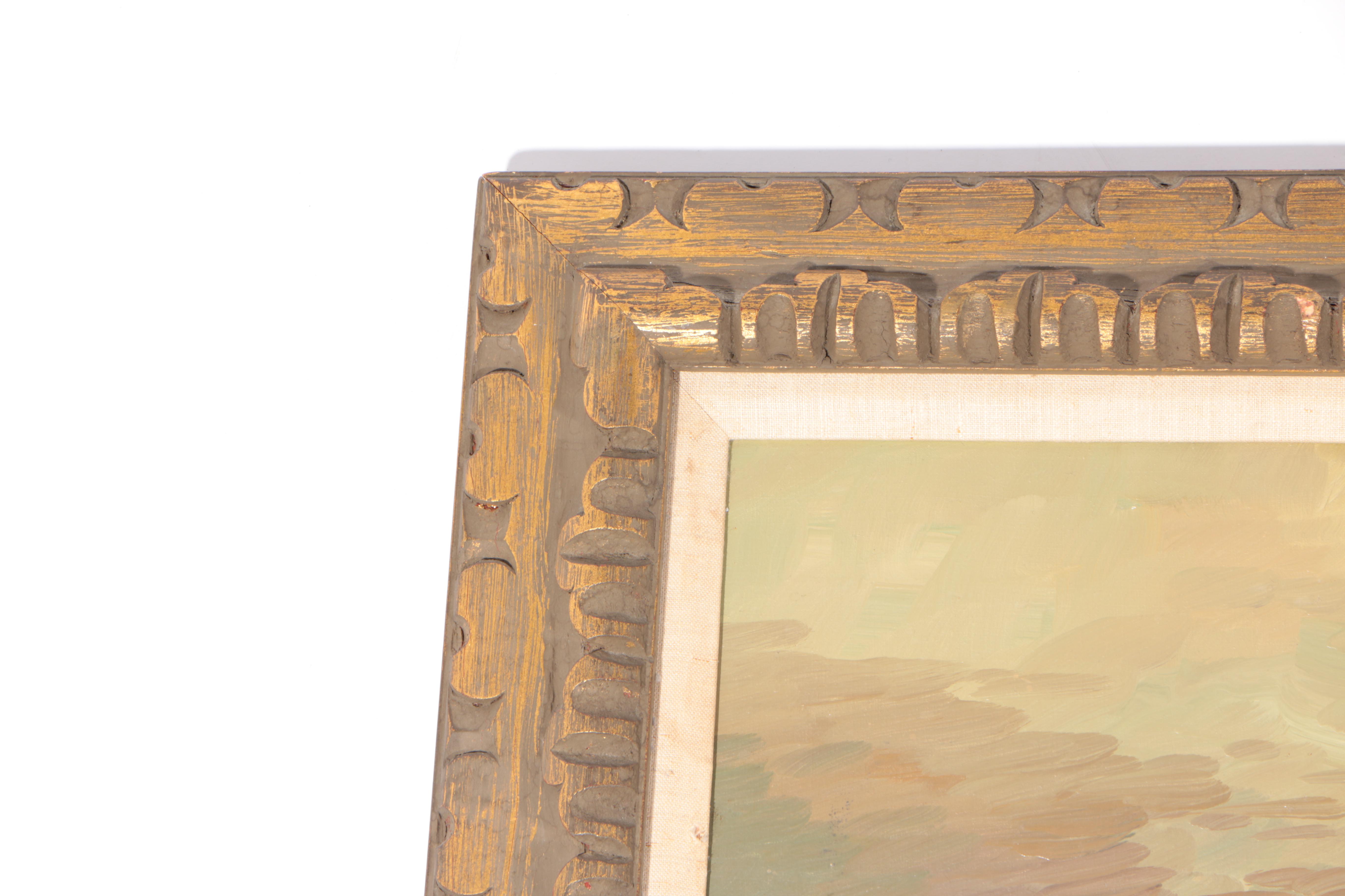 Torrielli Oil Painting of Boats on Rocky Shore