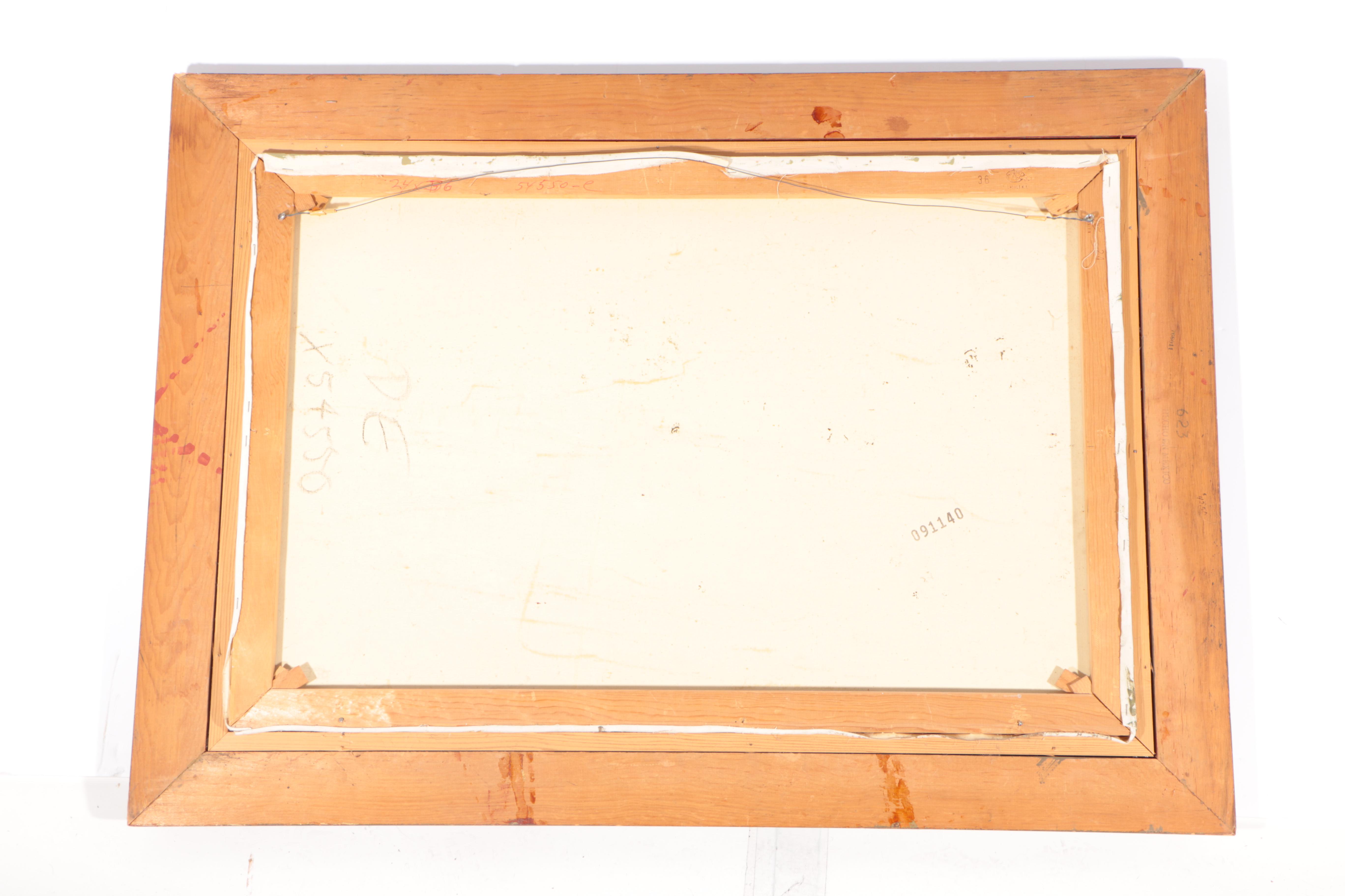 Torrielli Oil Painting of Boats on Rocky Shore