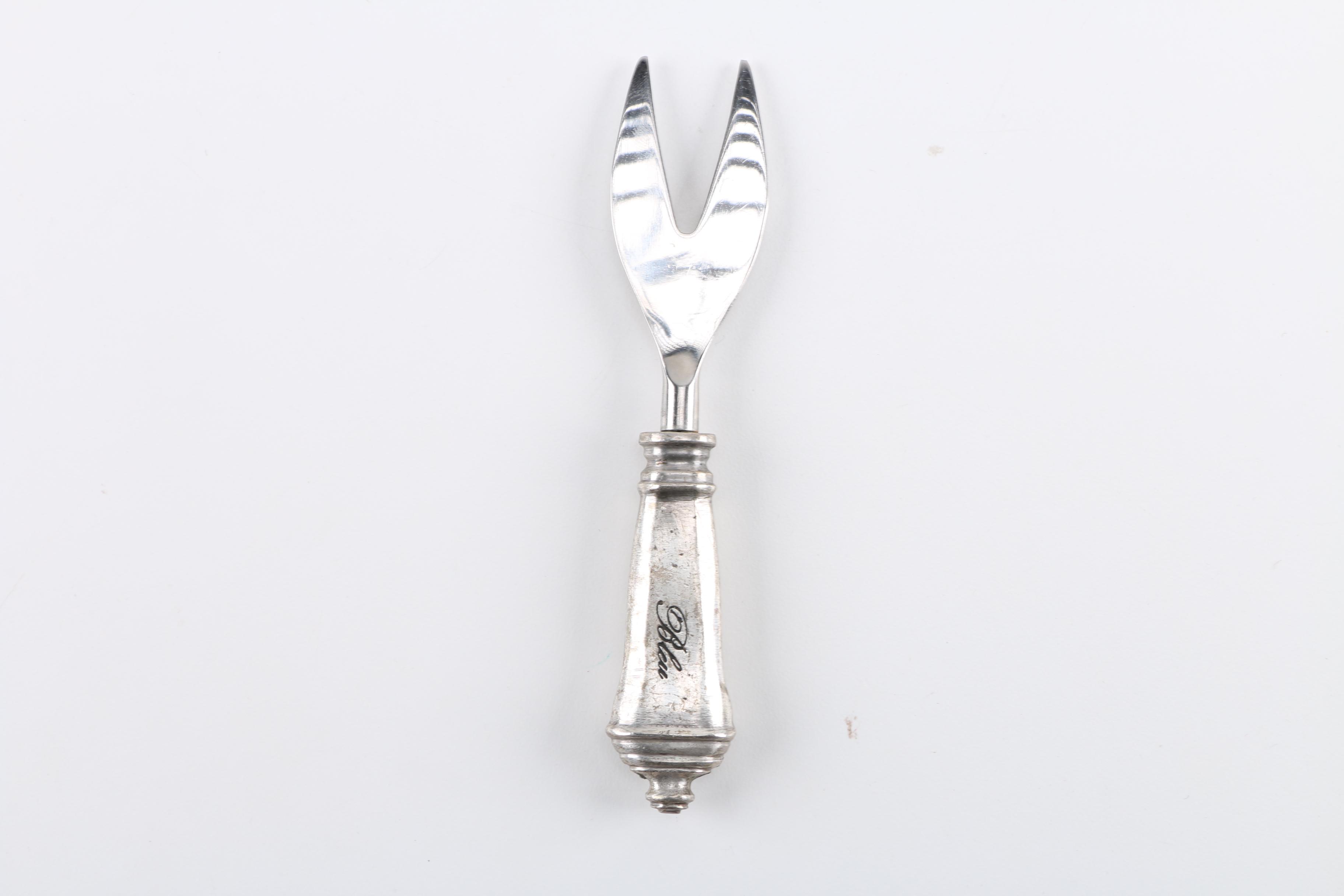 Vintage Silver Plated Cheese Serving Set and Opener