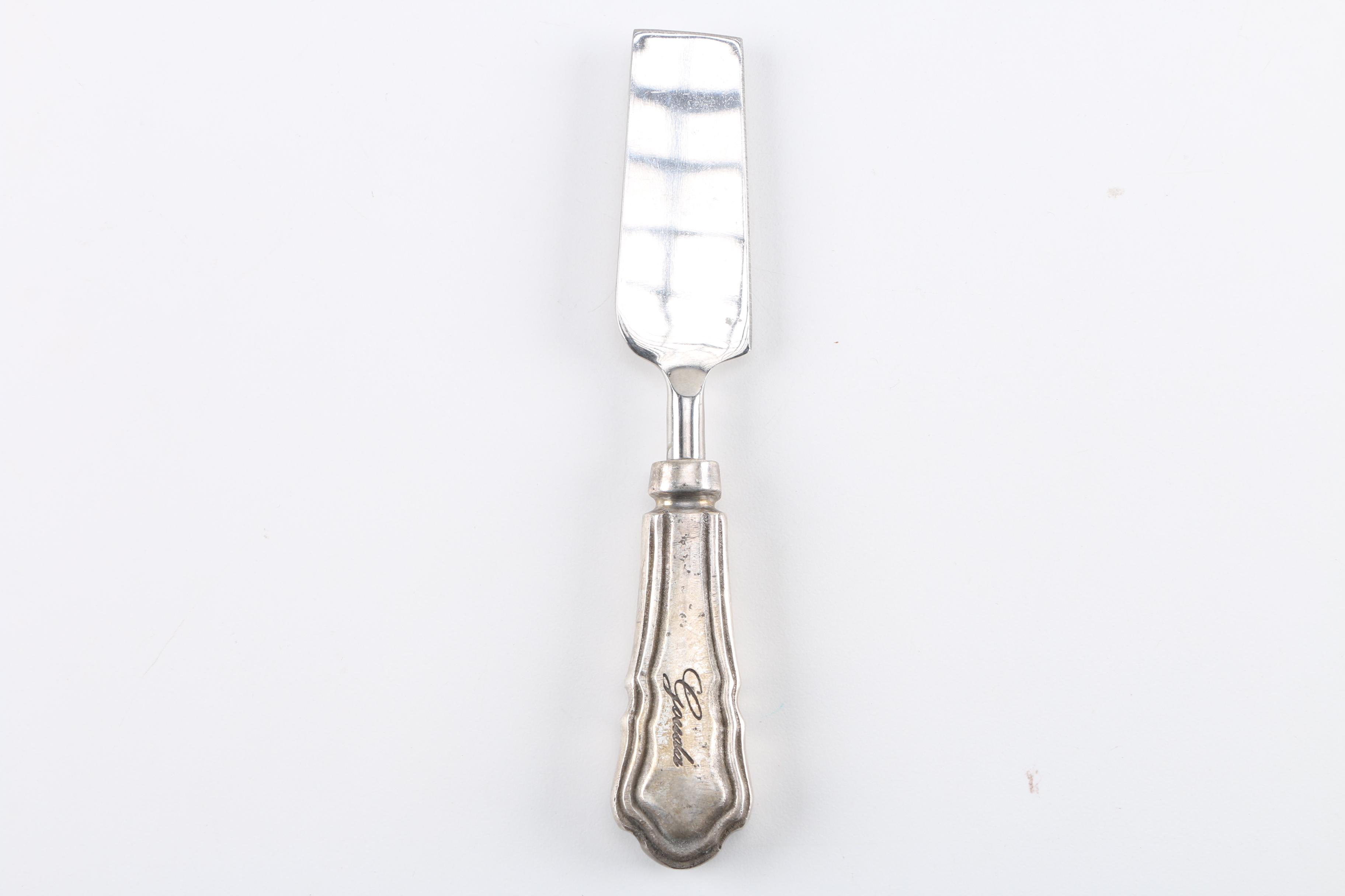 Vintage Silver Plated Cheese Serving Set and Opener