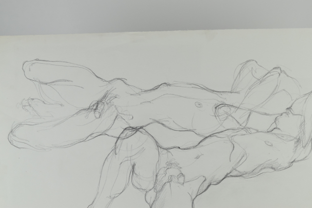 Original Tuska Graphite on Paper Drawing