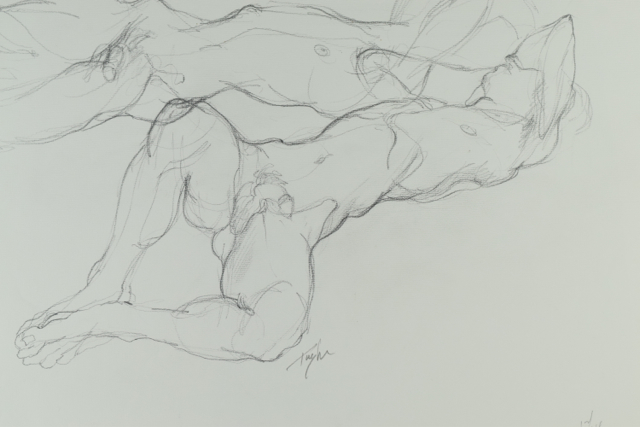 Original Tuska Graphite on Paper Drawing