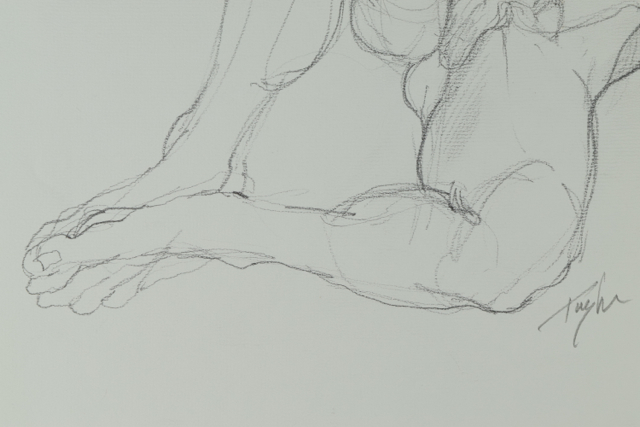 Original Tuska Graphite on Paper Drawing