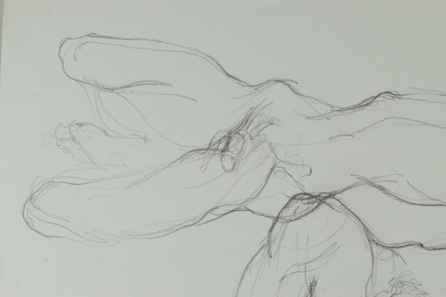 Original Tuska Graphite on Paper Drawing