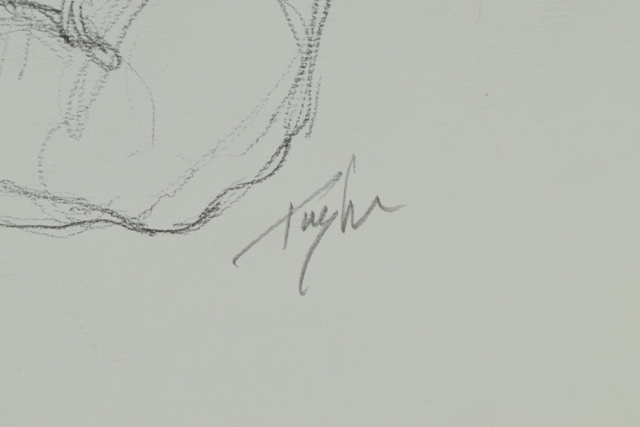 Original Tuska Graphite on Paper Drawing