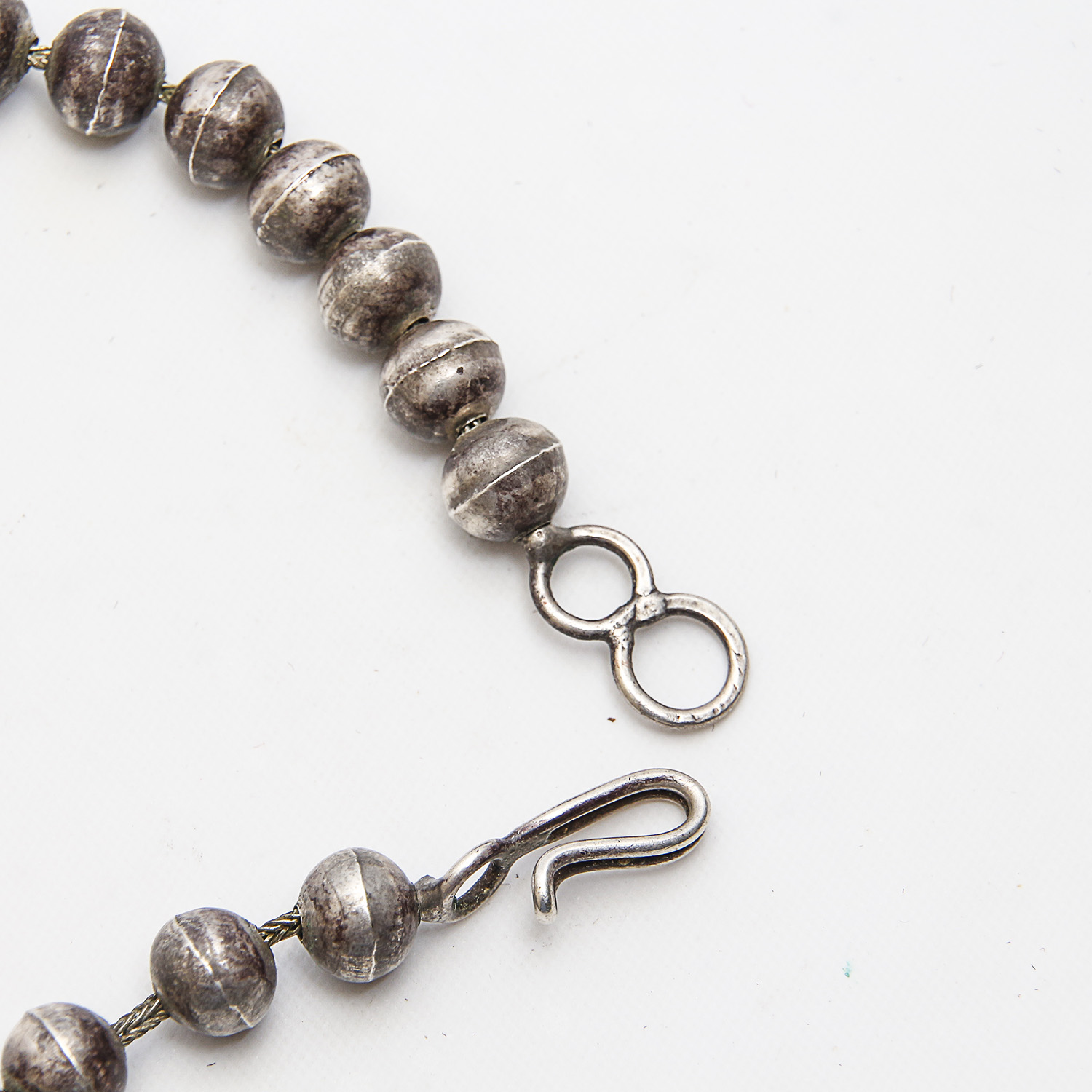 Navajo Style Sterling Silver Turquoise Squash Blossom Necklace