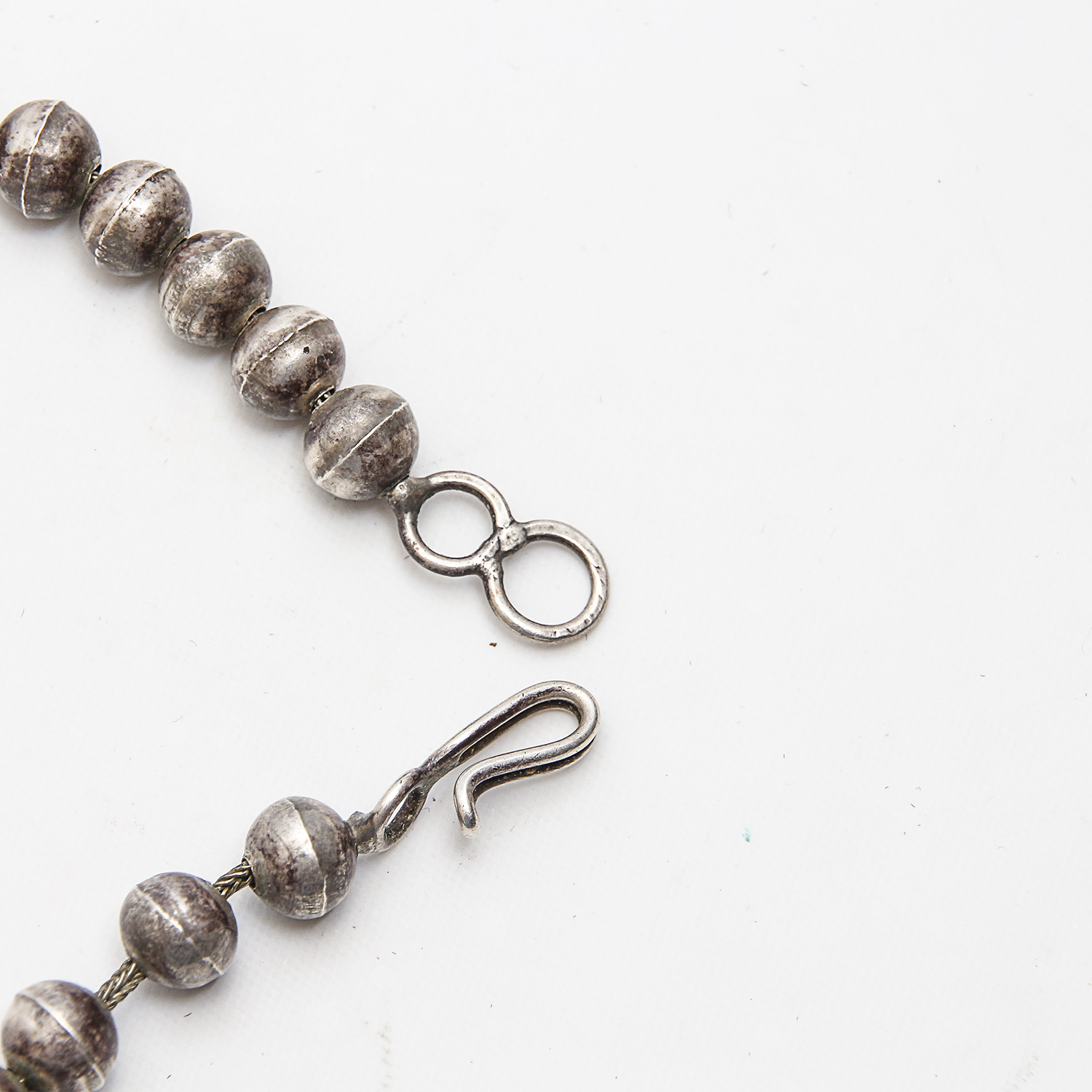 Navajo Style Sterling Silver Turquoise Squash Blossom Necklace