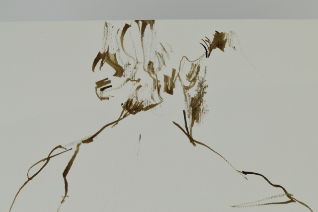 Original Tuska Ink Drawing on Paper of a Male Figure