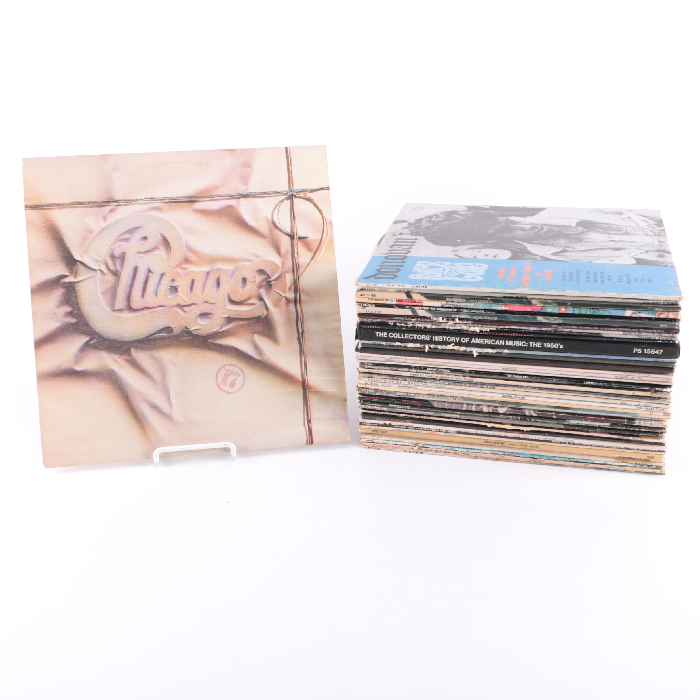 Beatles, John Denver, Simon & Garfunkel and Other Vintage LPs