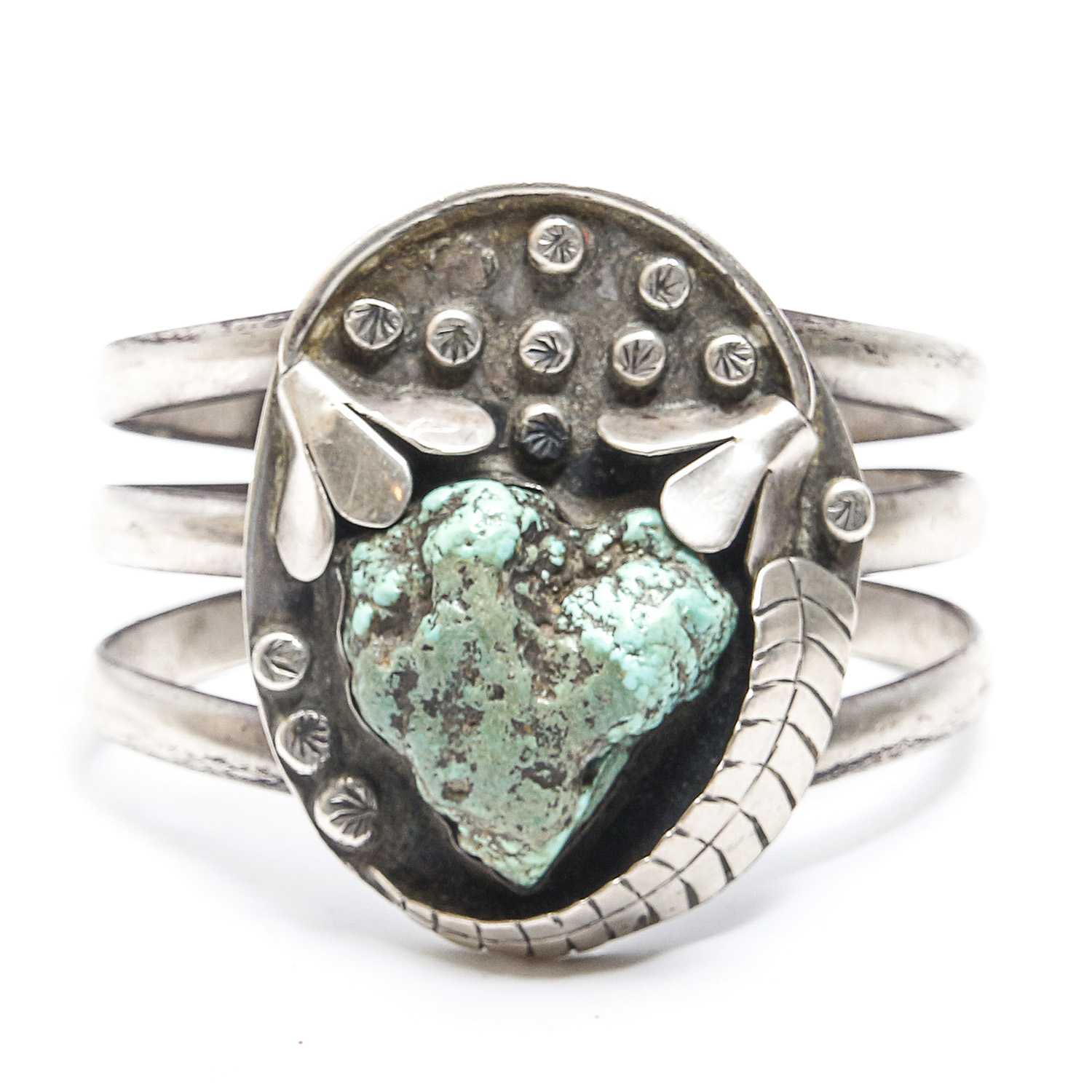 Native American Style Sterling Turquoise Cuff Bracelets